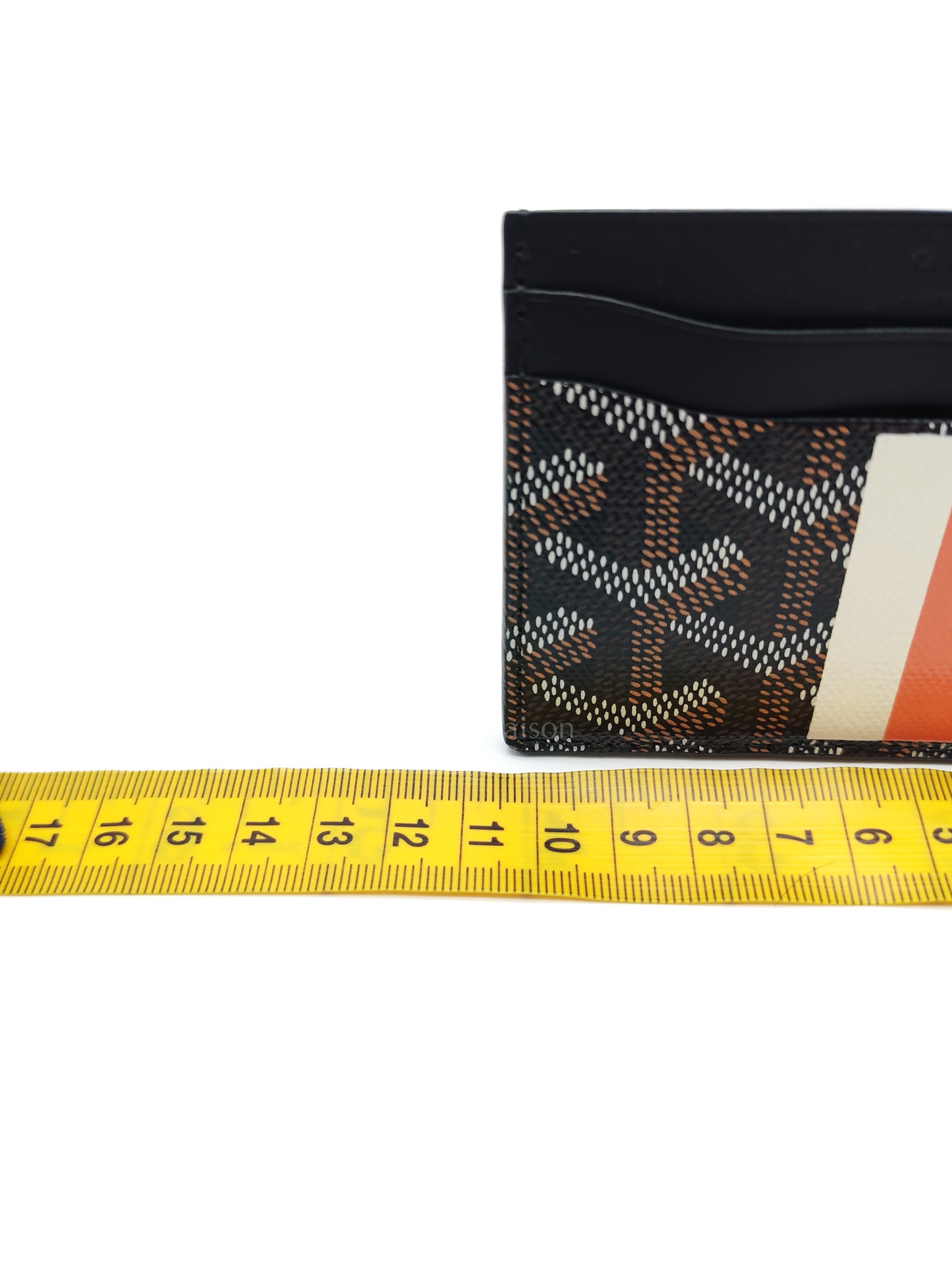 Saint Sulpice Card Holder in Black Goyardine Canvas