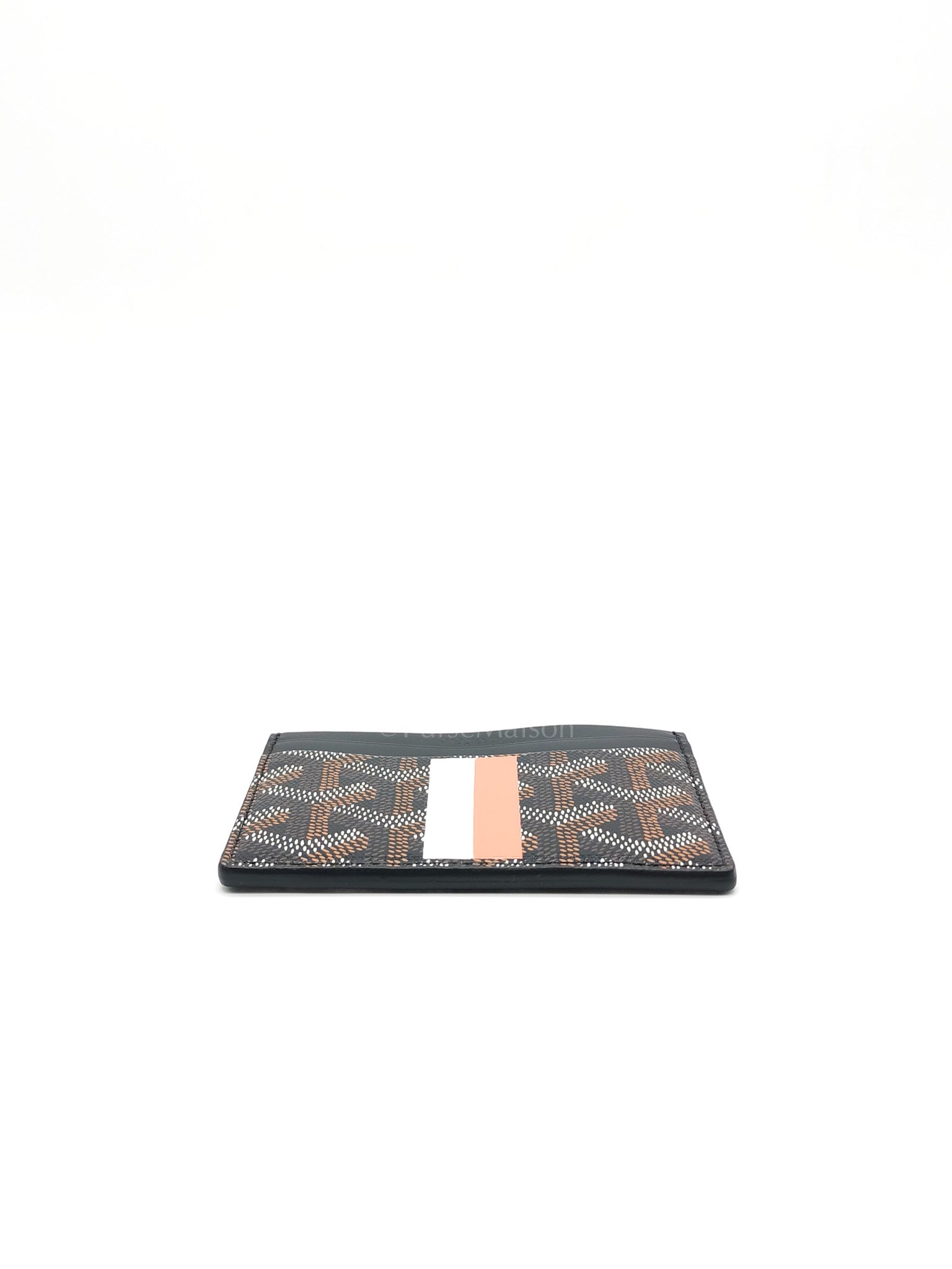 Saint Sulpice Card Holder in Black Goyardine Canvas