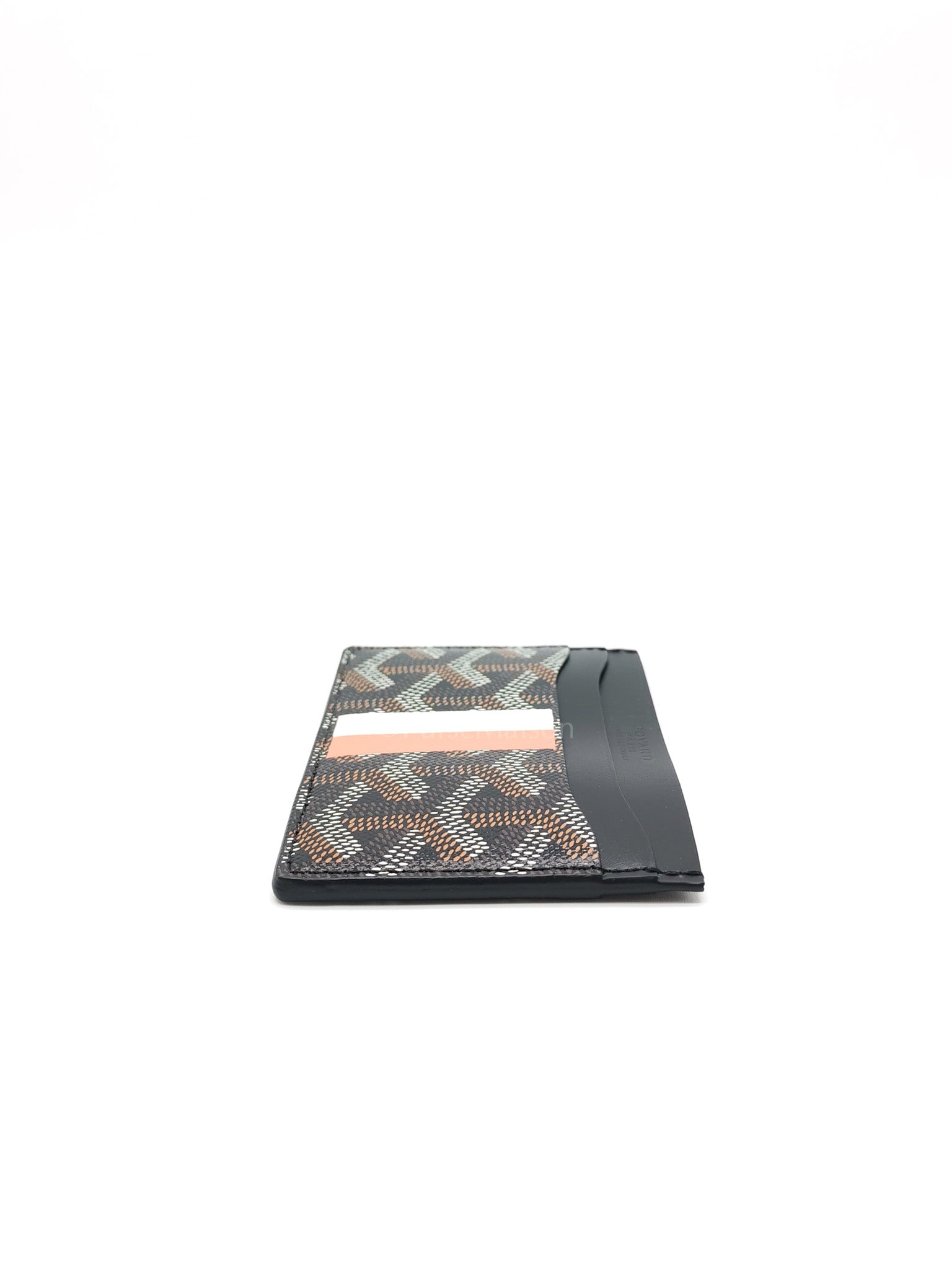 Saint Sulpice Card Holder in Black Goyardine Canvas