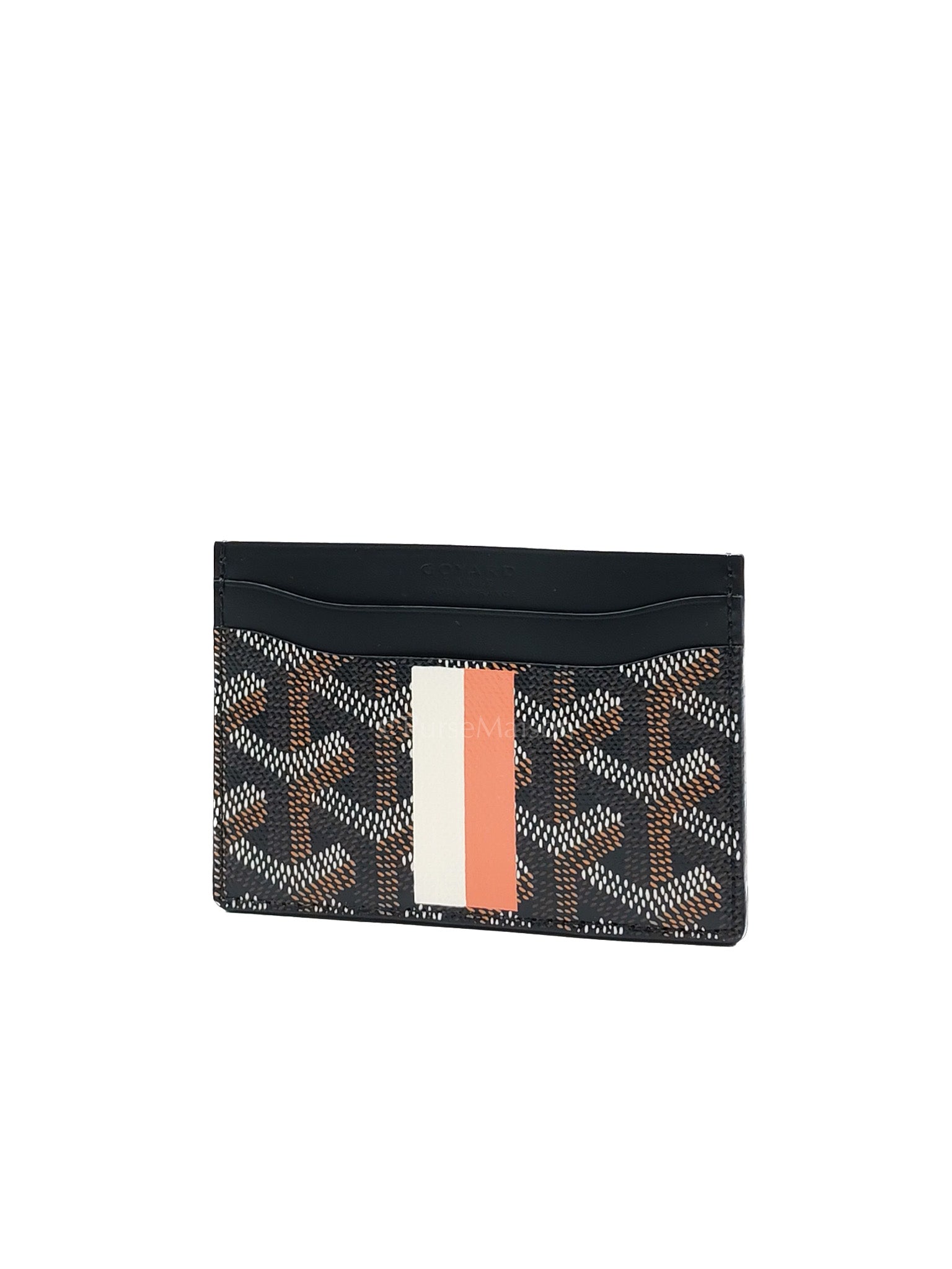 Saint Sulpice Card Holder in Black Goyardine Canvas