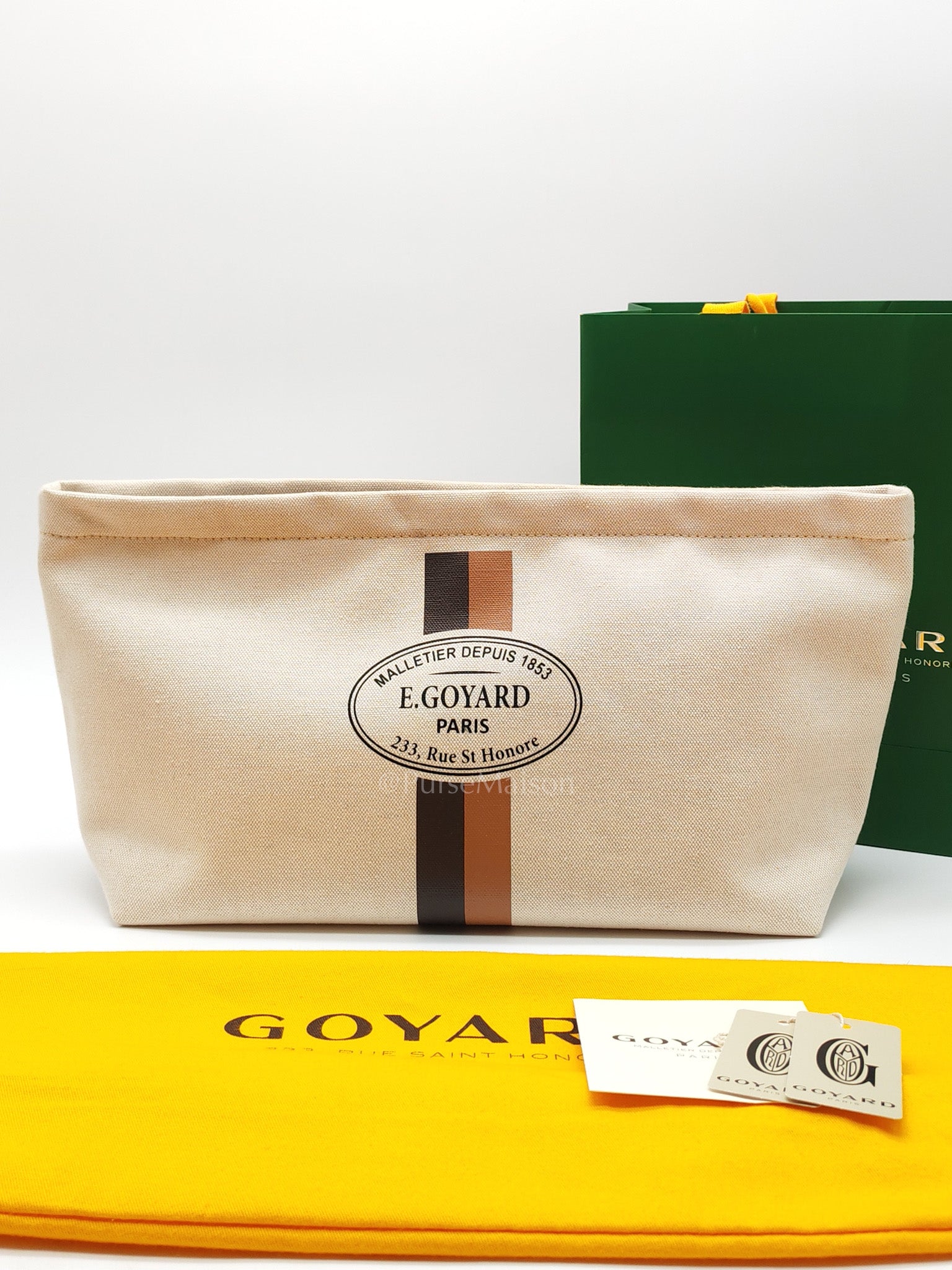 Goyard Necessaire Organizer Pouch in Nuetral Canvas