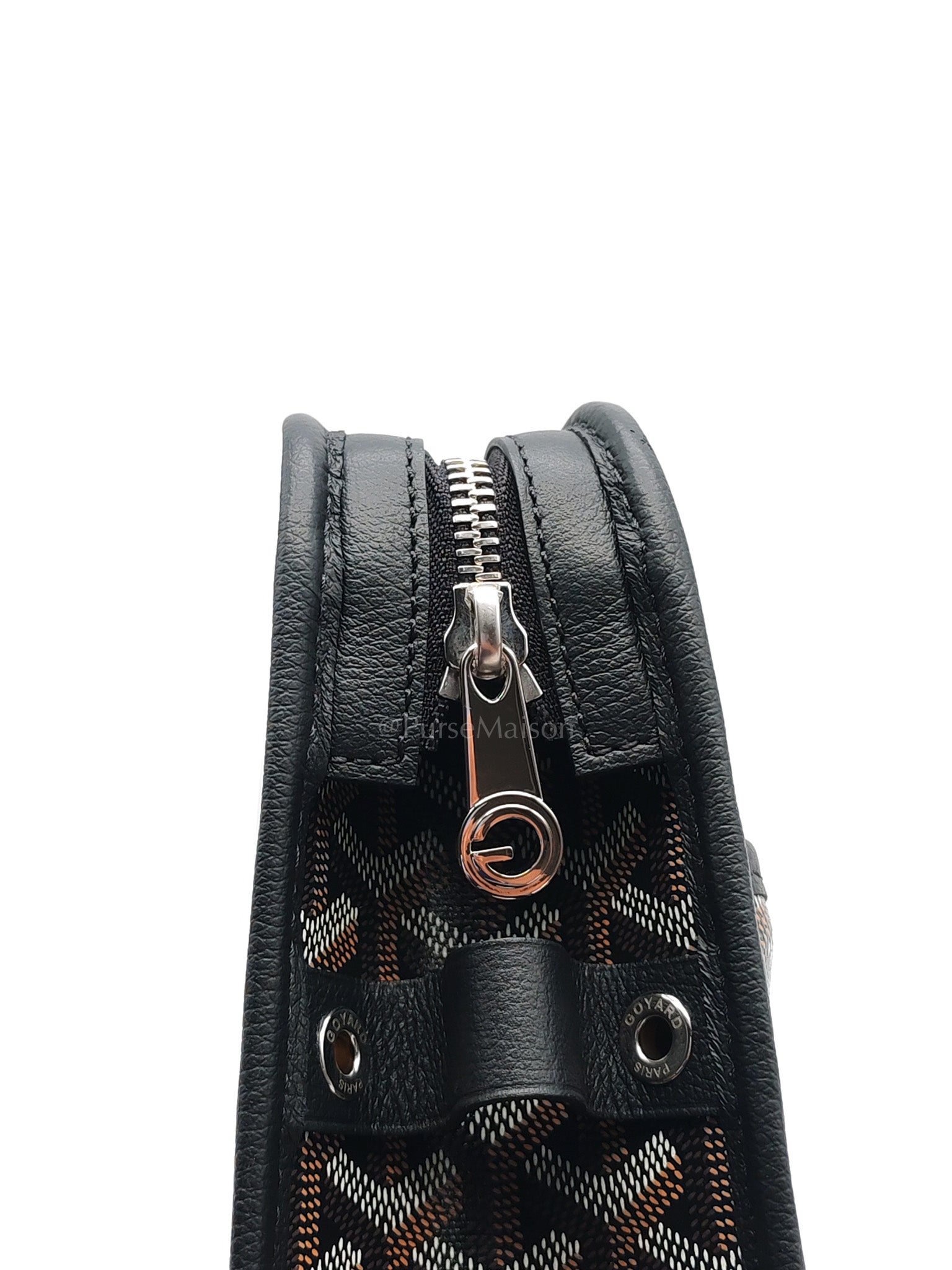 Jouvence Toiletry Pouch in Black Goyardine Canvas
