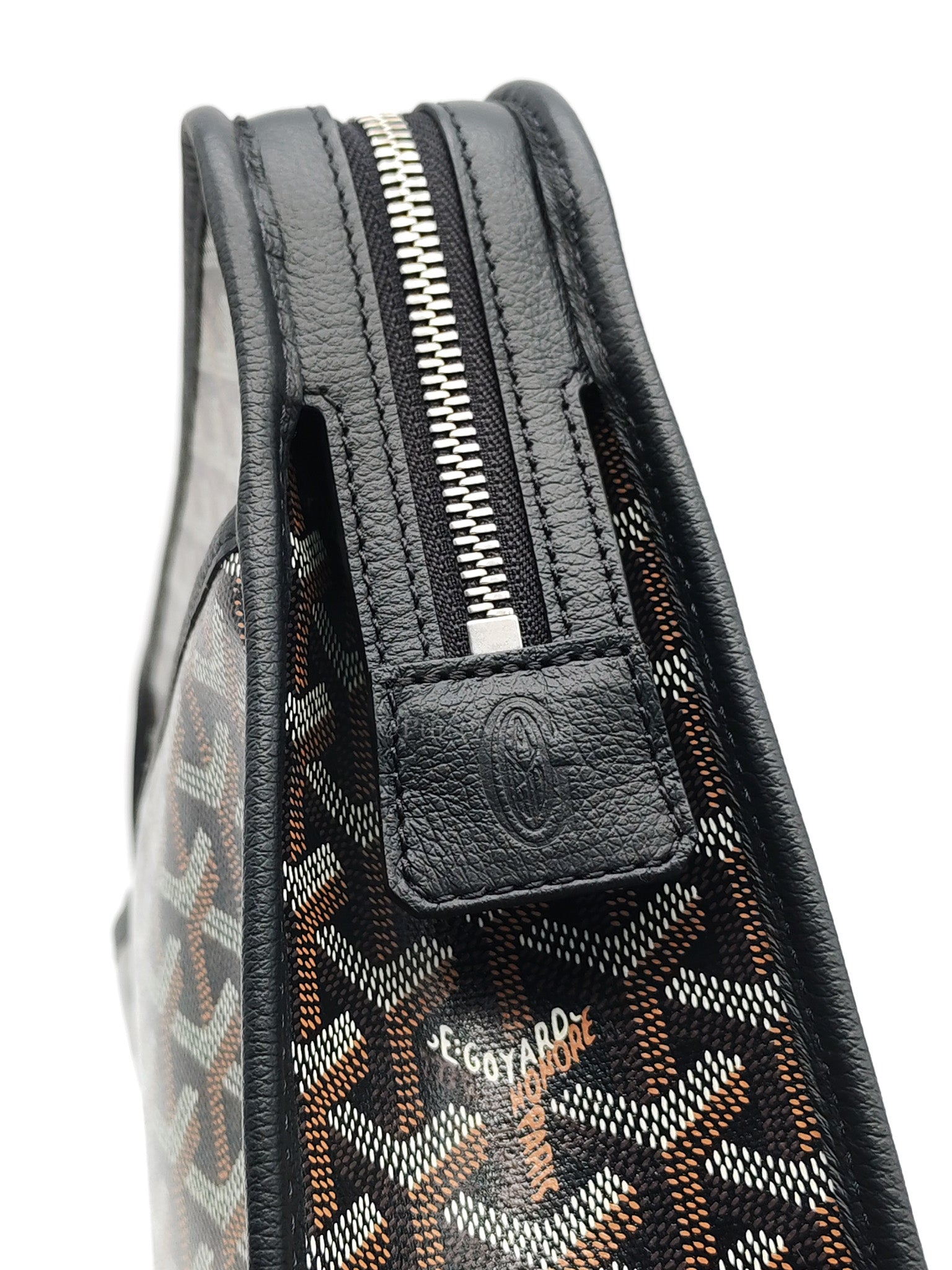 Jouvence Toiletry Pouch in Black Goyardine Canvas