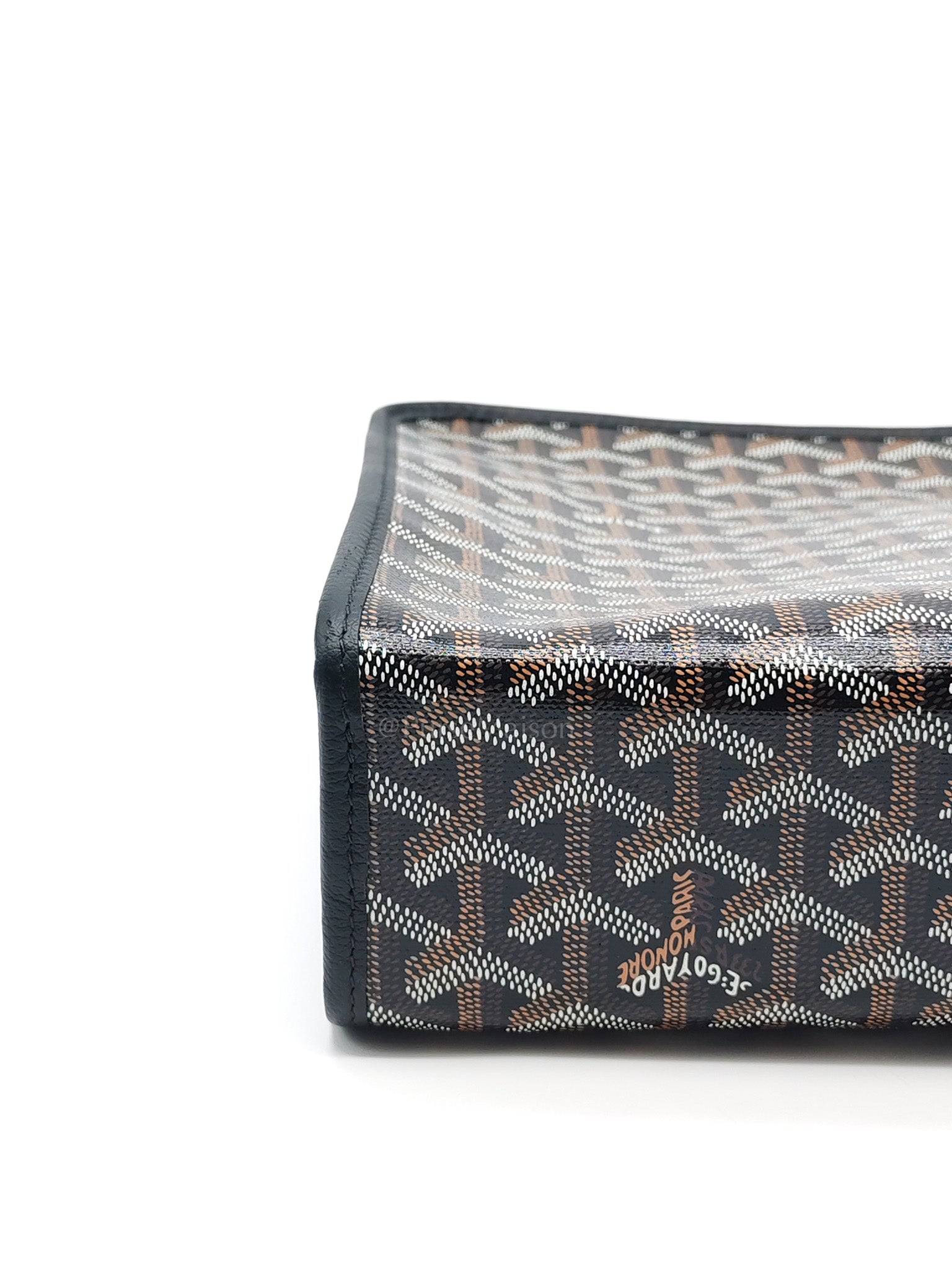 Jouvence Toiletry Pouch in Black Goyardine Canvas