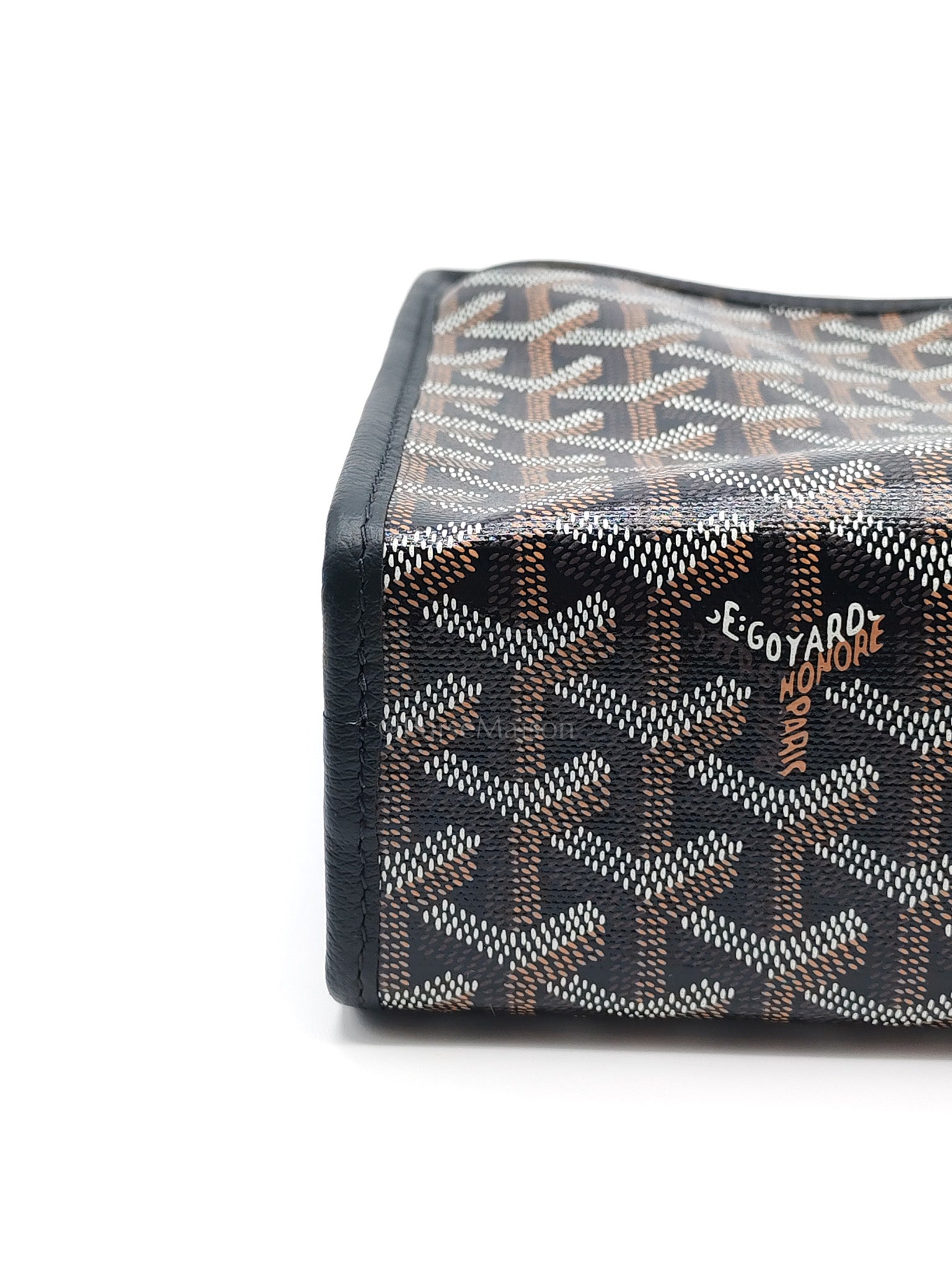 Jouvence Toiletry Pouch in Black Goyardine Canvas