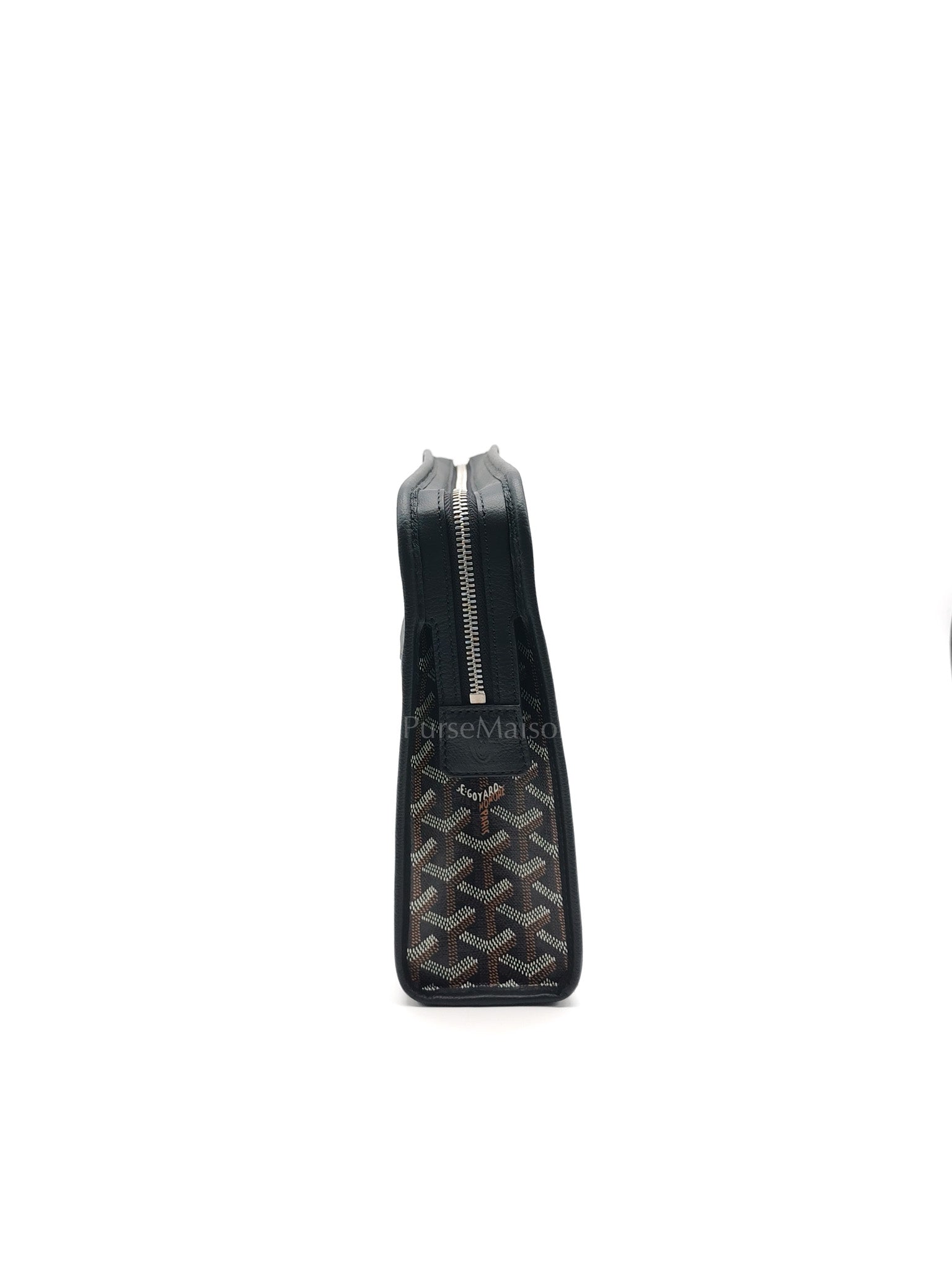 Jouvence Toiletry Pouch in Black Goyardine Canvas