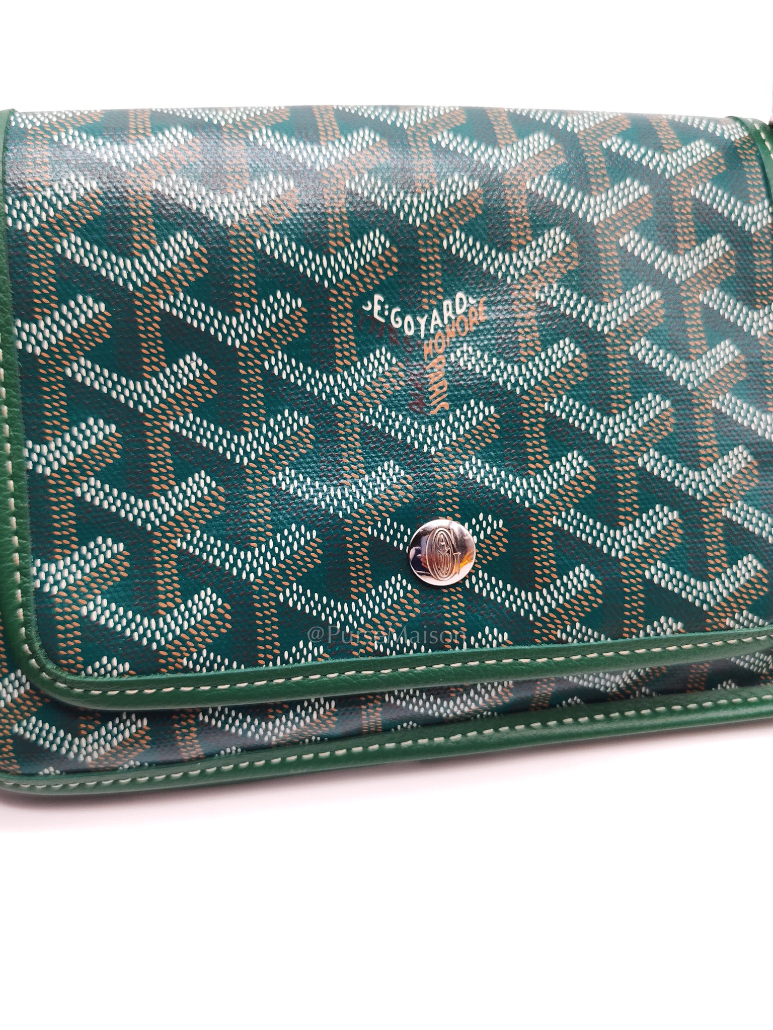 Goyard Plumet Crossbody Bag in Green Goyardine Canvas