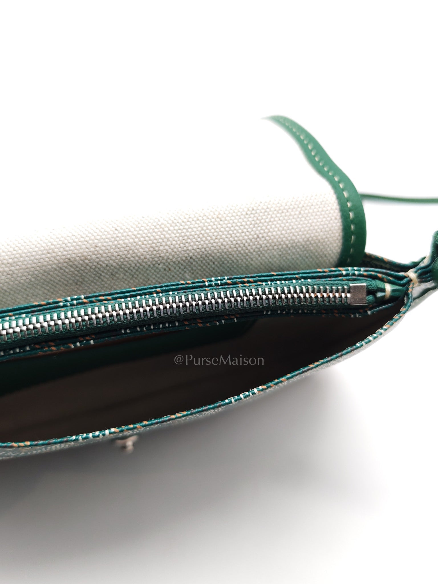 Goyard Plumet Crossbody Bag in Green Goyardine Canvas