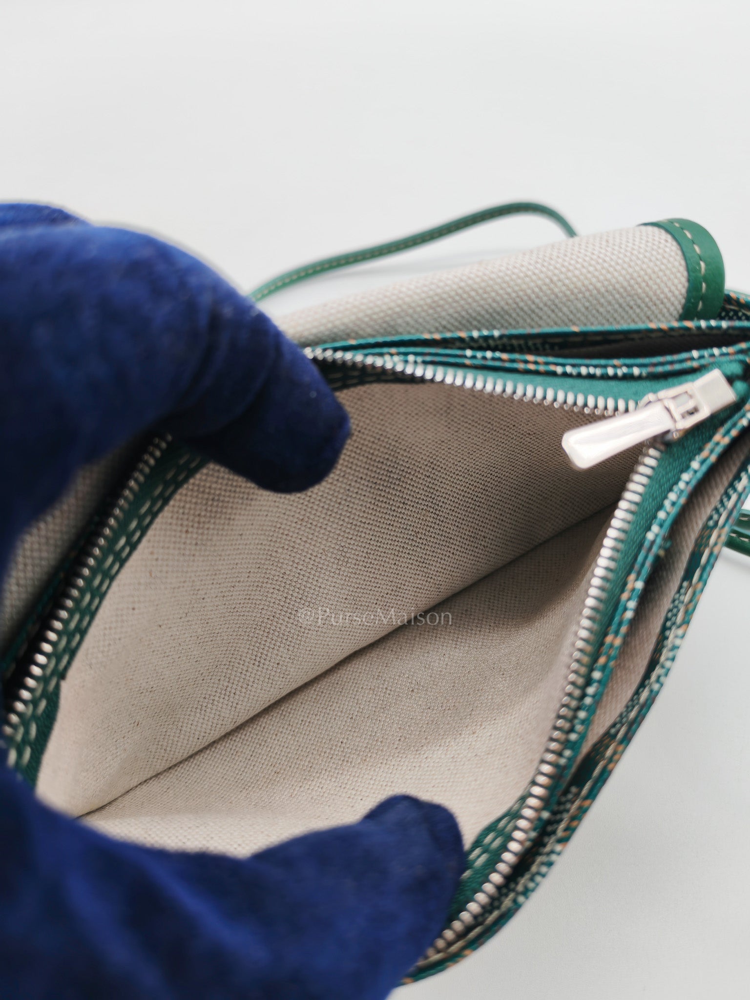 Goyard Plumet Crossbody Bag in Green Goyardine Canvas