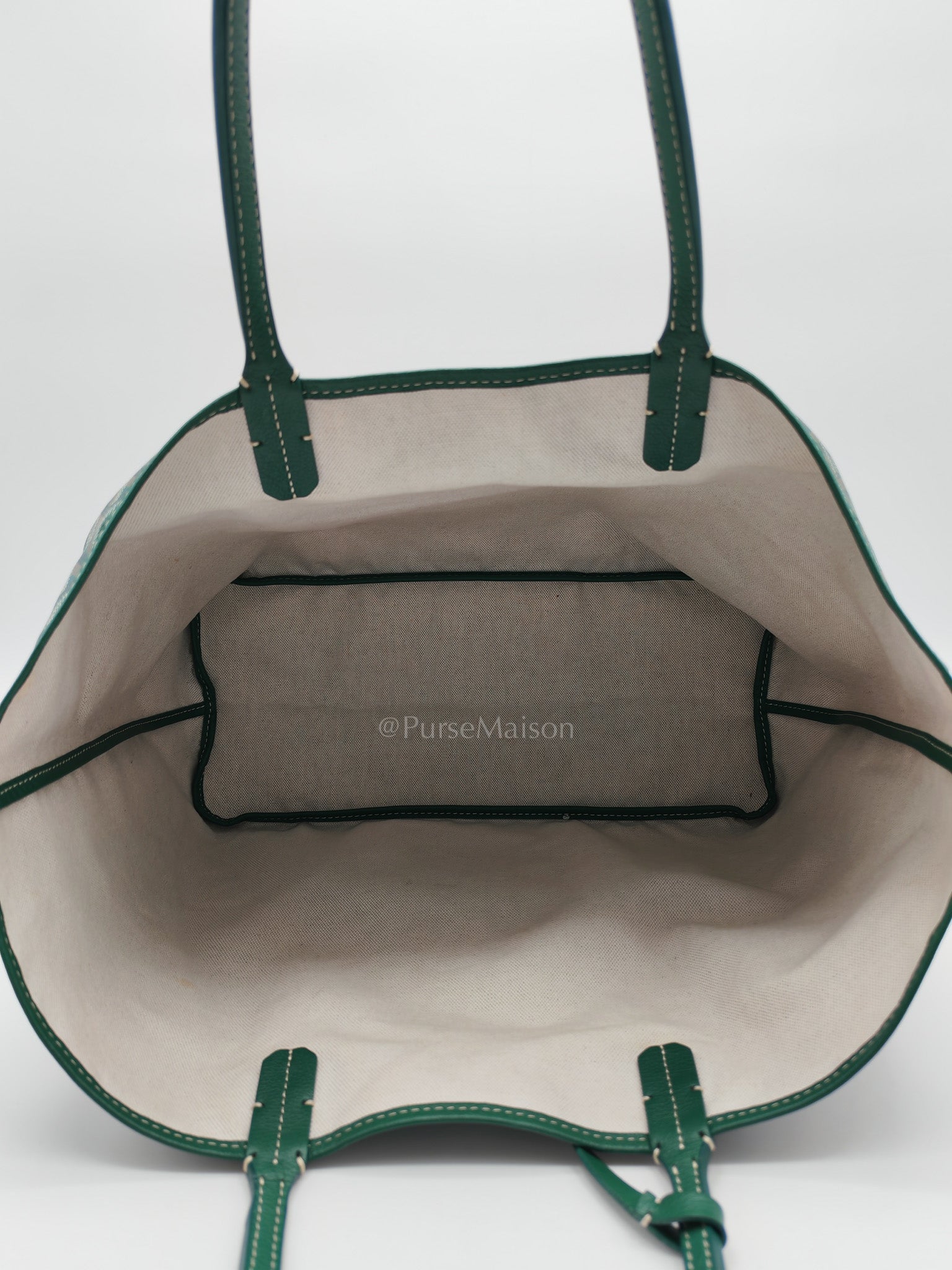 Saint Louis PM in Green Goyardine Canvas