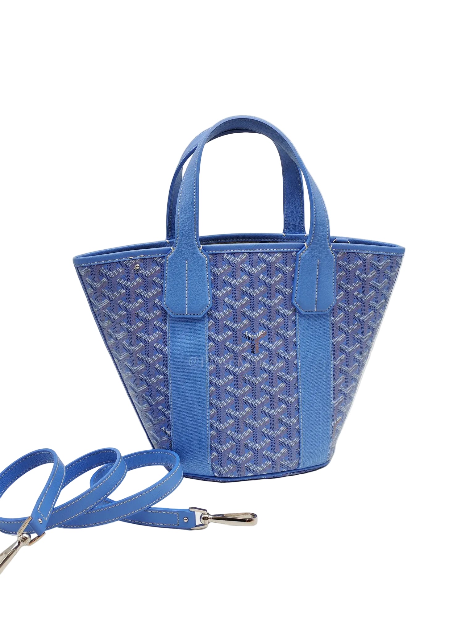 Belharra PM Tote Bag in Iris Goyardine Canvas