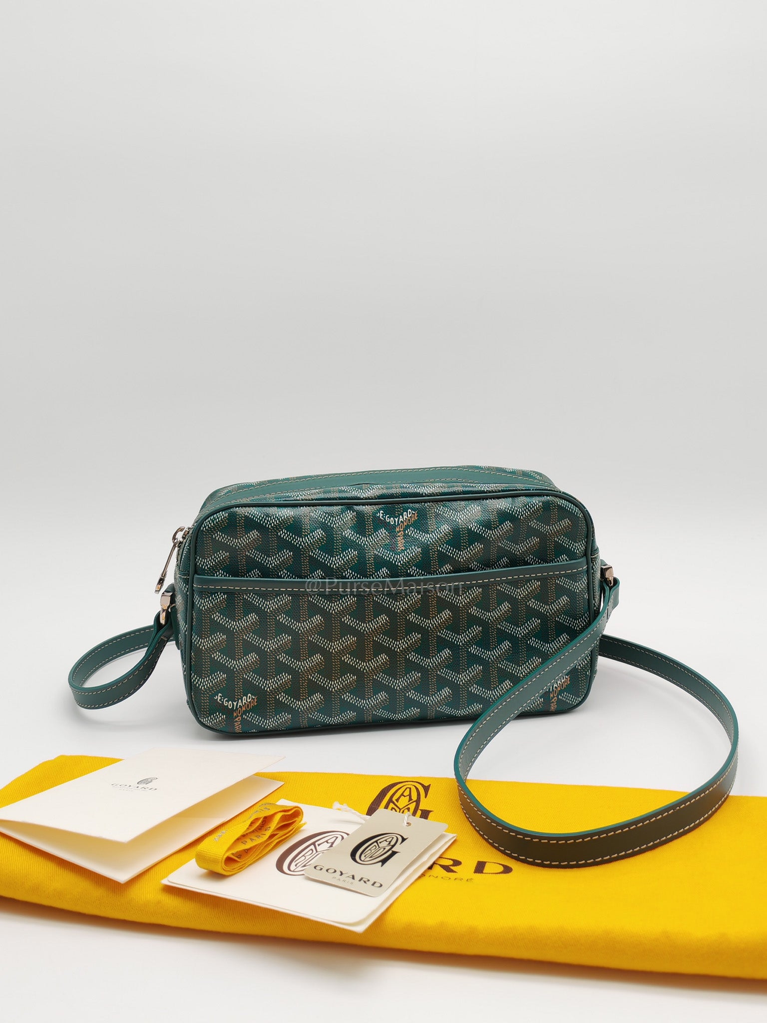 Capvert Crossbody Bag in Green Goyardine Canvas