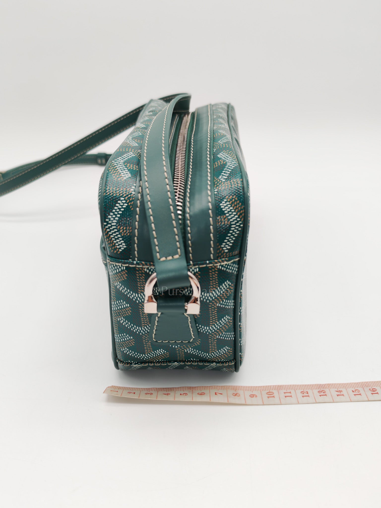 Capvert Crossbody Bag in Green Goyardine Canvas