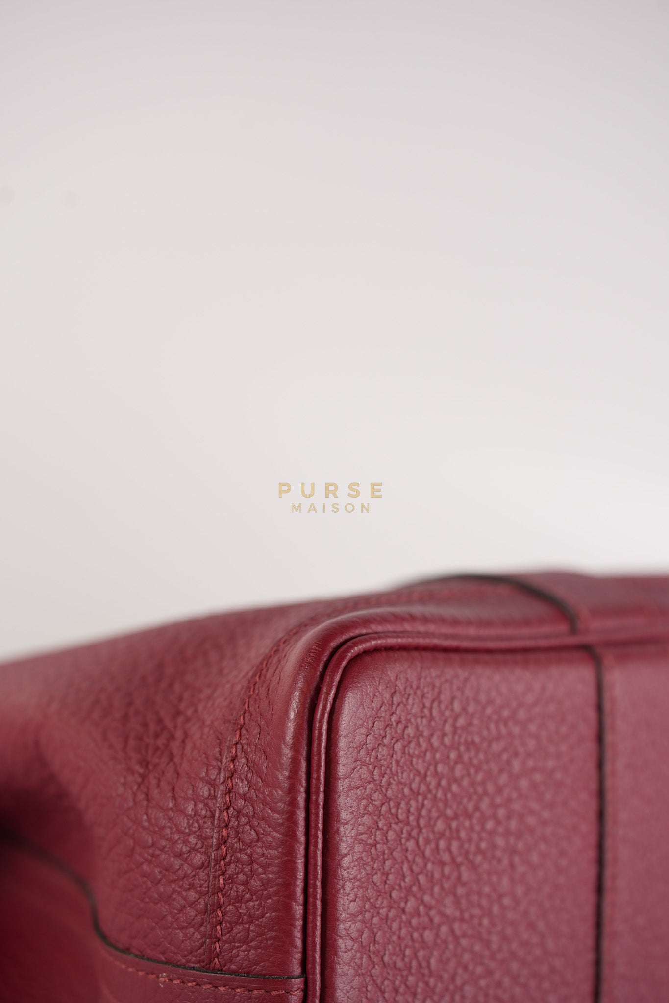 GPT 30 Rouge Grenat in Clemence Leather and Palladium Hardware Stamp X (2016) | Purse Maison Luxury Bags Shop