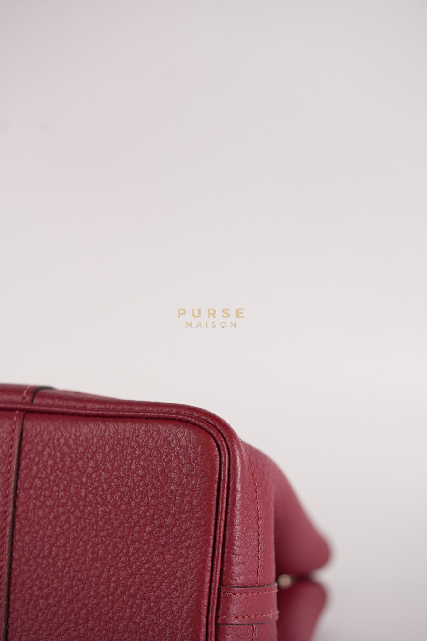 GPT 30 Rouge Grenat in Clemence Leather and Palladium Hardware Stamp X (2016) | Purse Maison Luxury Bags Shop