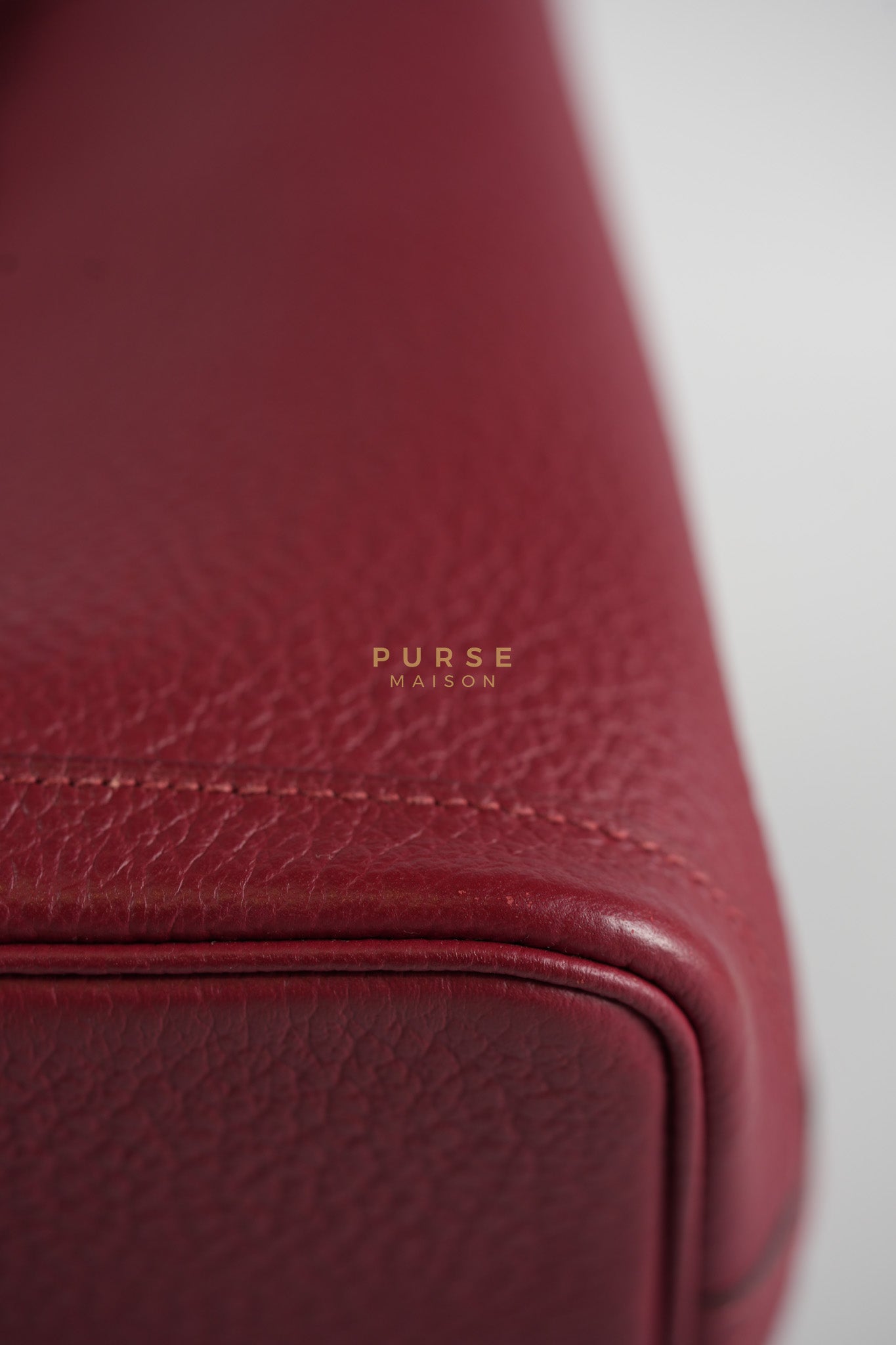 GPT 30 Rouge Grenat in Clemence Leather and Palladium Hardware Stamp X (2016) | Purse Maison Luxury Bags Shop