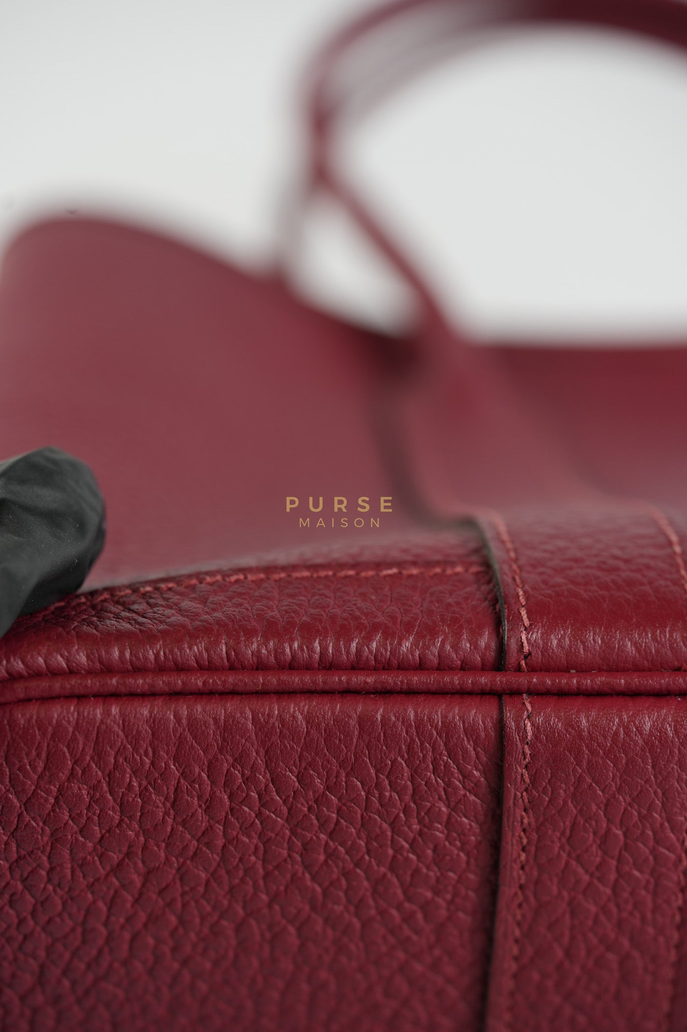 GPT 30 Rouge Grenat in Clemence Leather and Palladium Hardware Stamp X (2016) | Purse Maison Luxury Bags Shop