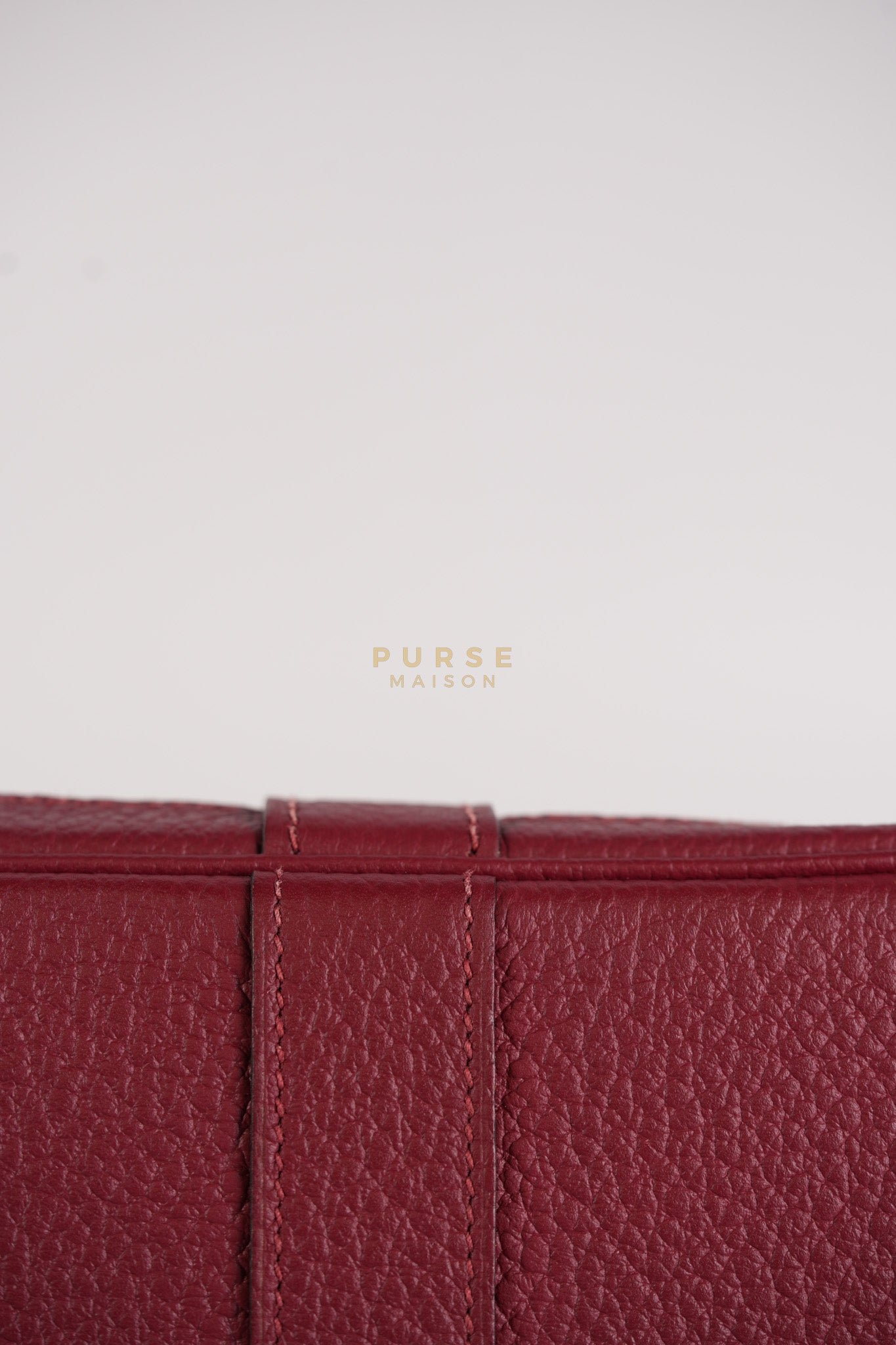 GPT 30 Rouge Grenat in Clemence Leather and Palladium Hardware Stamp X (2016) | Purse Maison Luxury Bags Shop