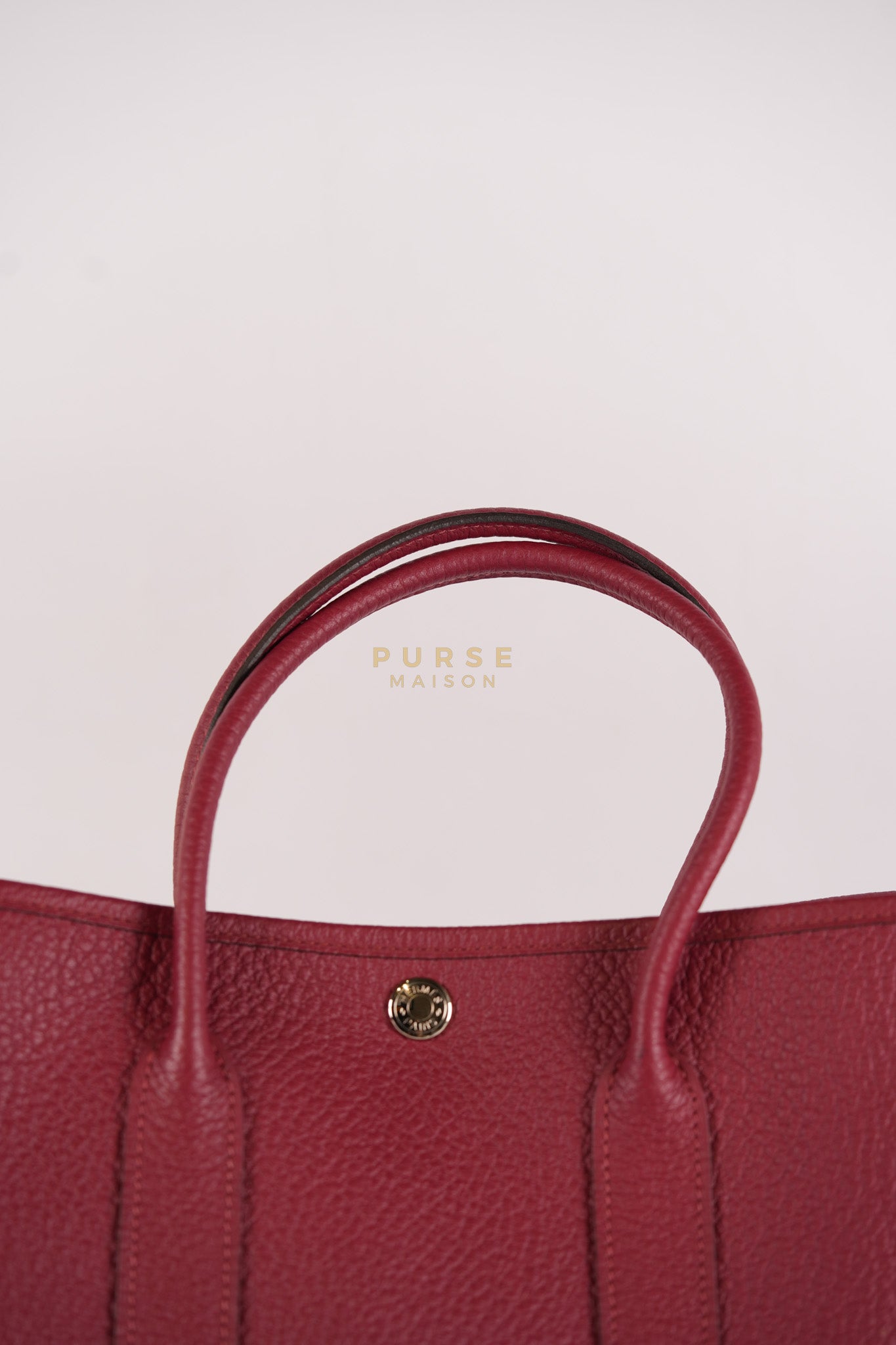 GPT 30 Rouge Grenat in Clemence Leather and Palladium Hardware Stamp X (2016) | Purse Maison Luxury Bags Shop