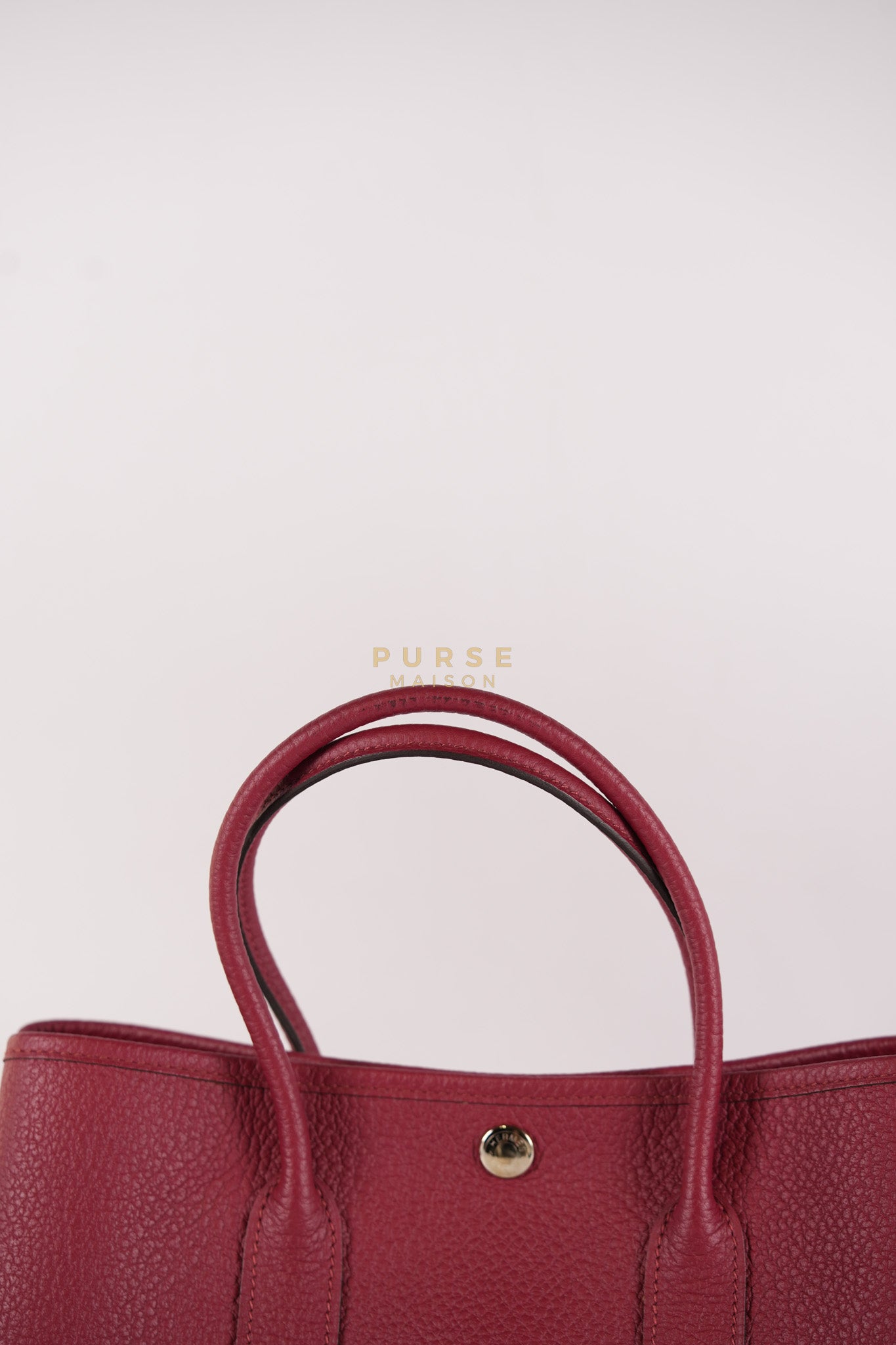 GPT 30 Rouge Grenat in Clemence Leather and Palladium Hardware Stamp X (2016) | Purse Maison Luxury Bags Shop