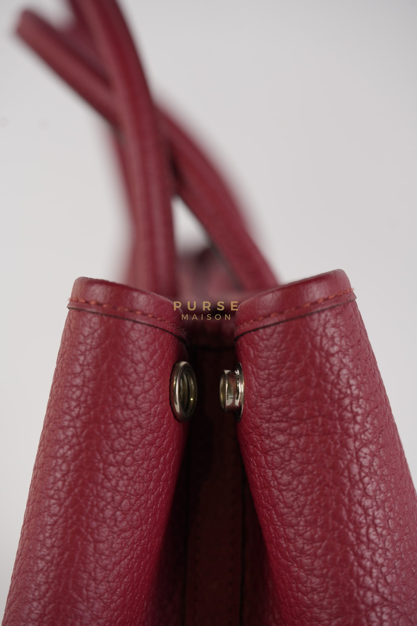 GPT 30 Rouge Grenat in Clemence Leather and Palladium Hardware Stamp X (2016) | Purse Maison Luxury Bags Shop