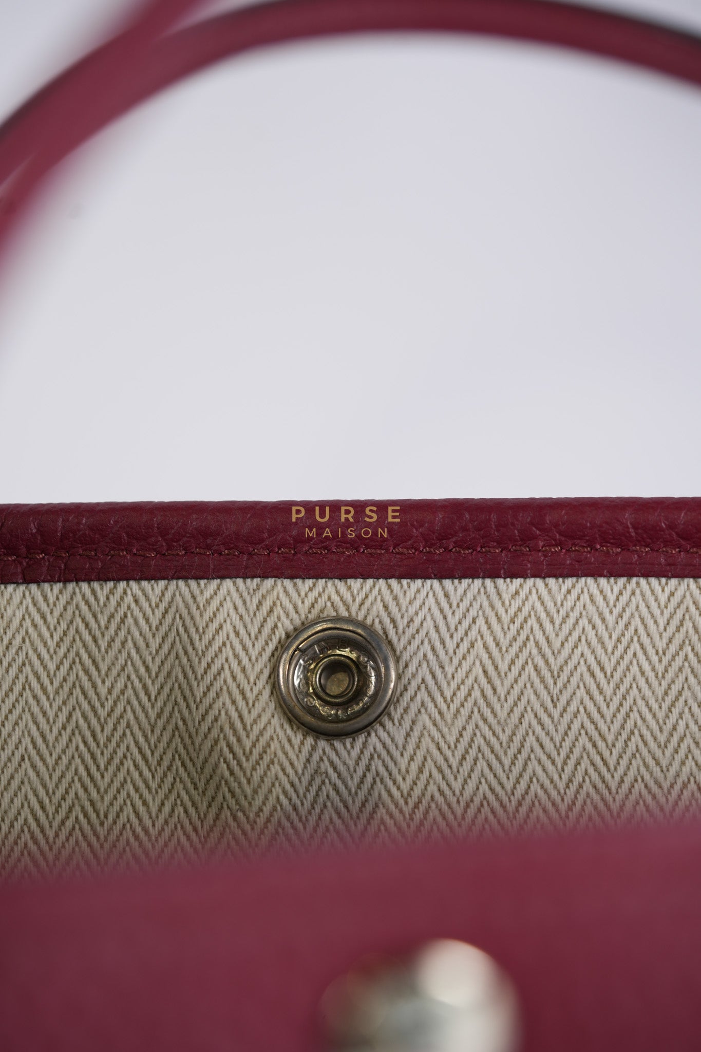 GPT 30 Rouge Grenat in Clemence Leather and Palladium Hardware Stamp X (2016) | Purse Maison Luxury Bags Shop