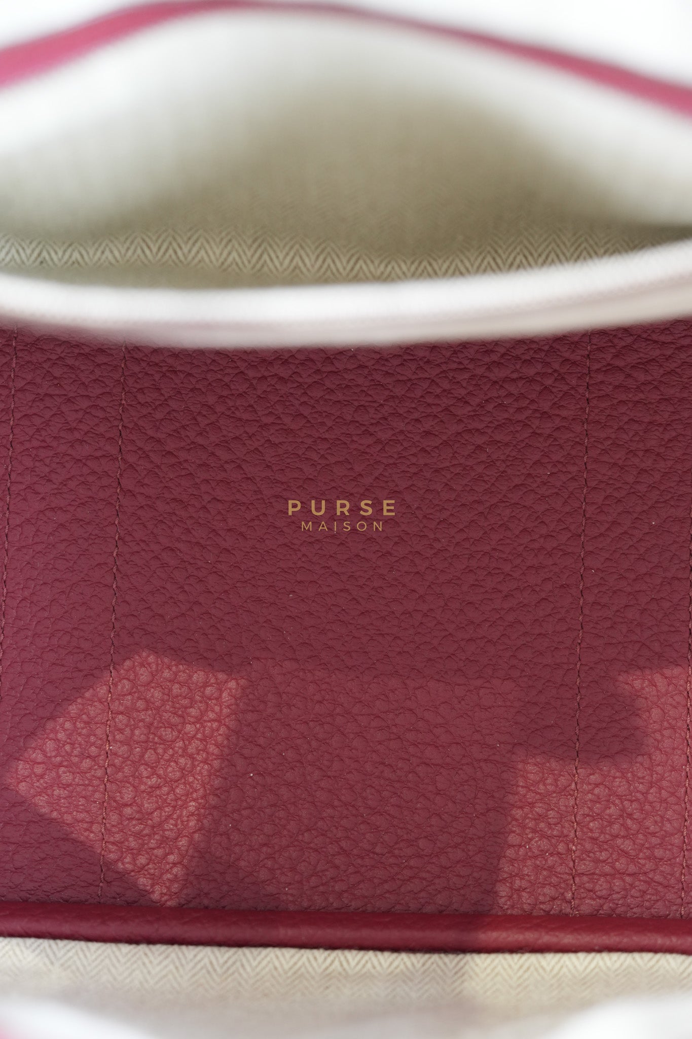 GPT 30 Rouge Grenat in Clemence Leather and Palladium Hardware Stamp X (2016) | Purse Maison Luxury Bags Shop