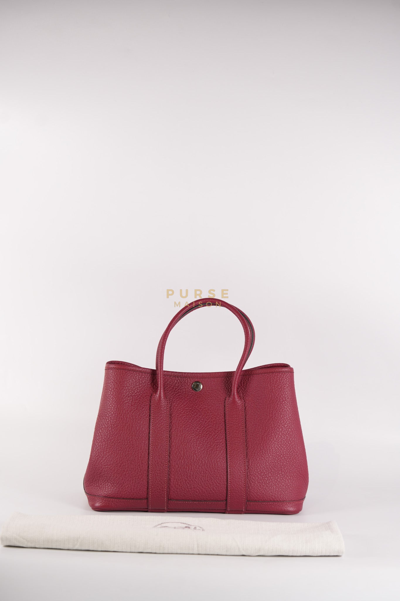 GPT 30 Rouge Grenat in Clemence Leather and Palladium Hardware Stamp X (2016) | Purse Maison Luxury Bags Shop