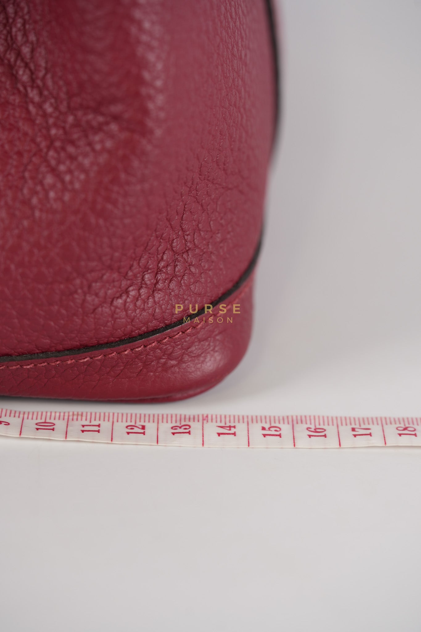 GPT 30 Rouge Grenat in Clemence Leather and Palladium Hardware Stamp X (2016) | Purse Maison Luxury Bags Shop