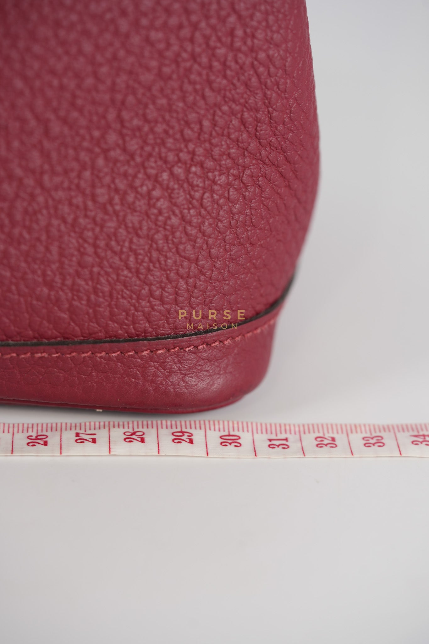 GPT 30 Rouge Grenat in Clemence Leather and Palladium Hardware Stamp X (2016) | Purse Maison Luxury Bags Shop