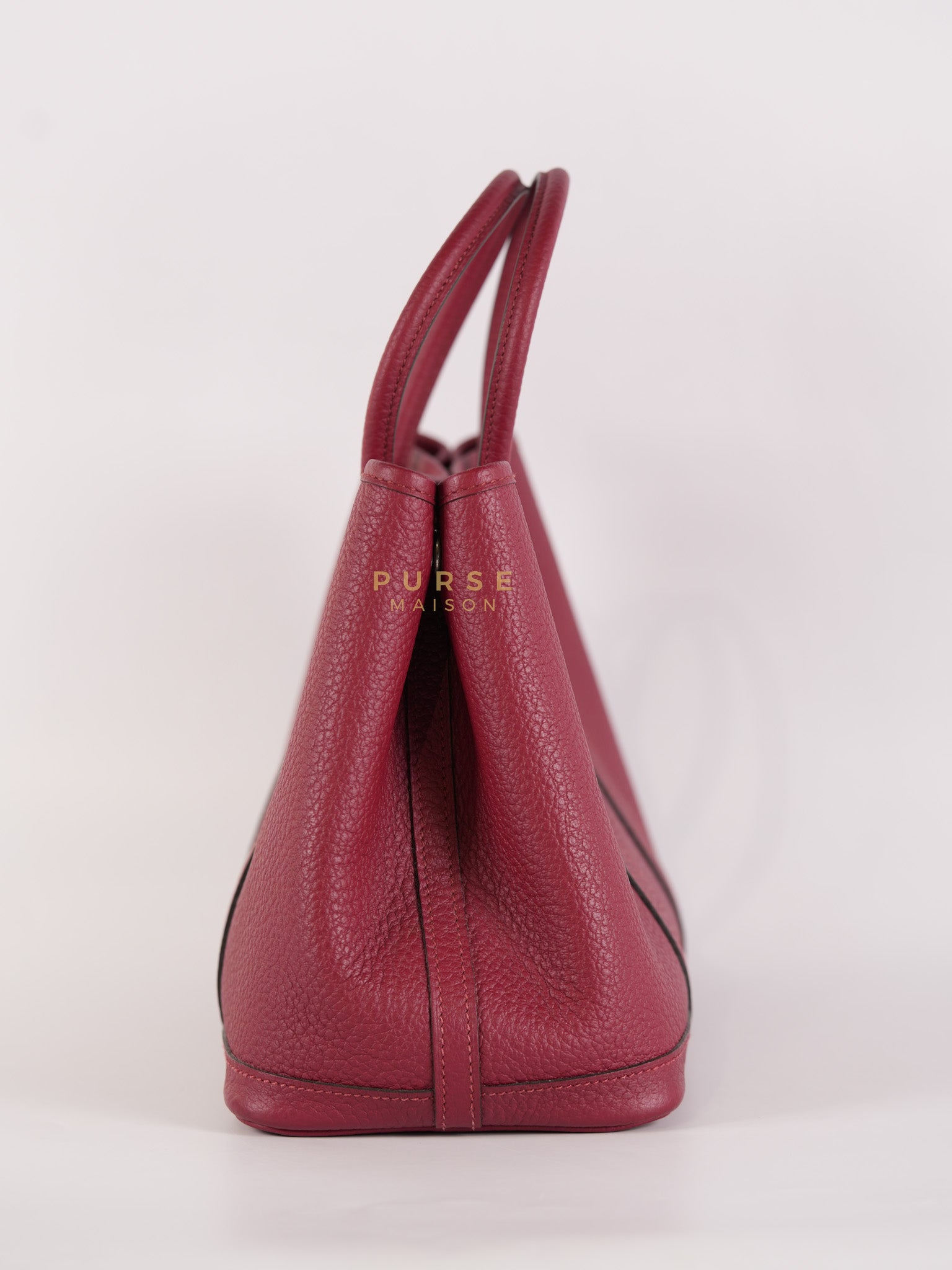 GPT 30 Rouge Grenat in Clemence Leather and Palladium Hardware Stamp X (2016) | Purse Maison Luxury Bags Shop