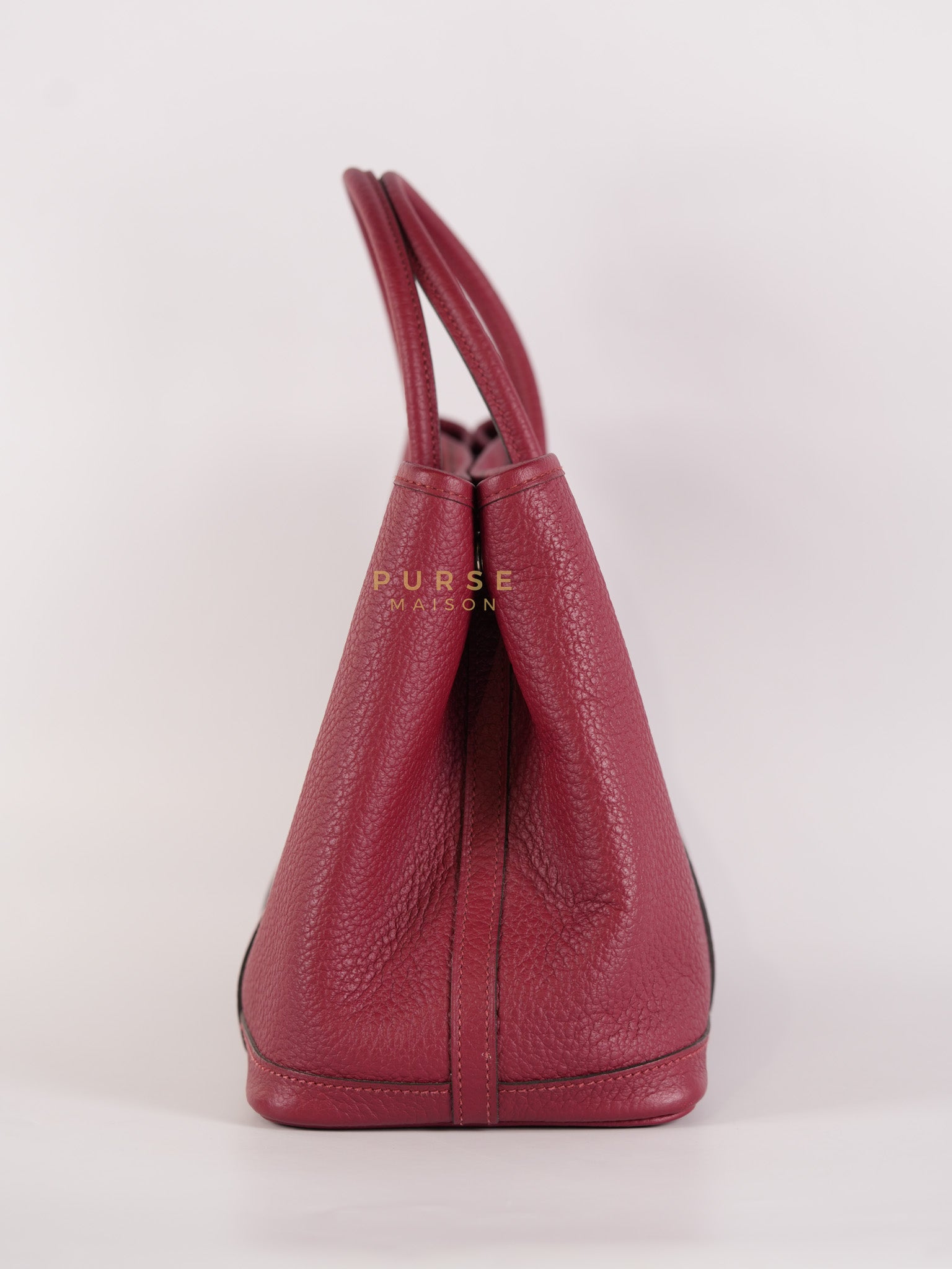 GPT 30 Rouge Grenat in Clemence Leather and Palladium Hardware Stamp X (2016) | Purse Maison Luxury Bags Shop