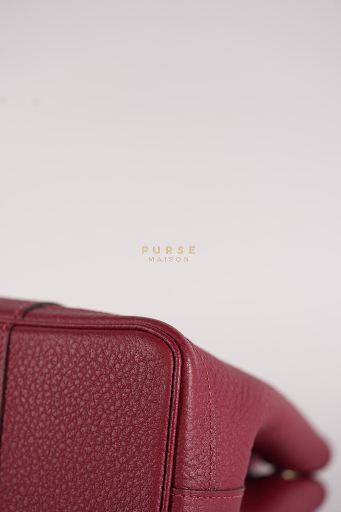 GPT 30 Rouge Grenat in Clemence Leather and Palladium Hardware Stamp X (2016) | Purse Maison Luxury Bags Shop