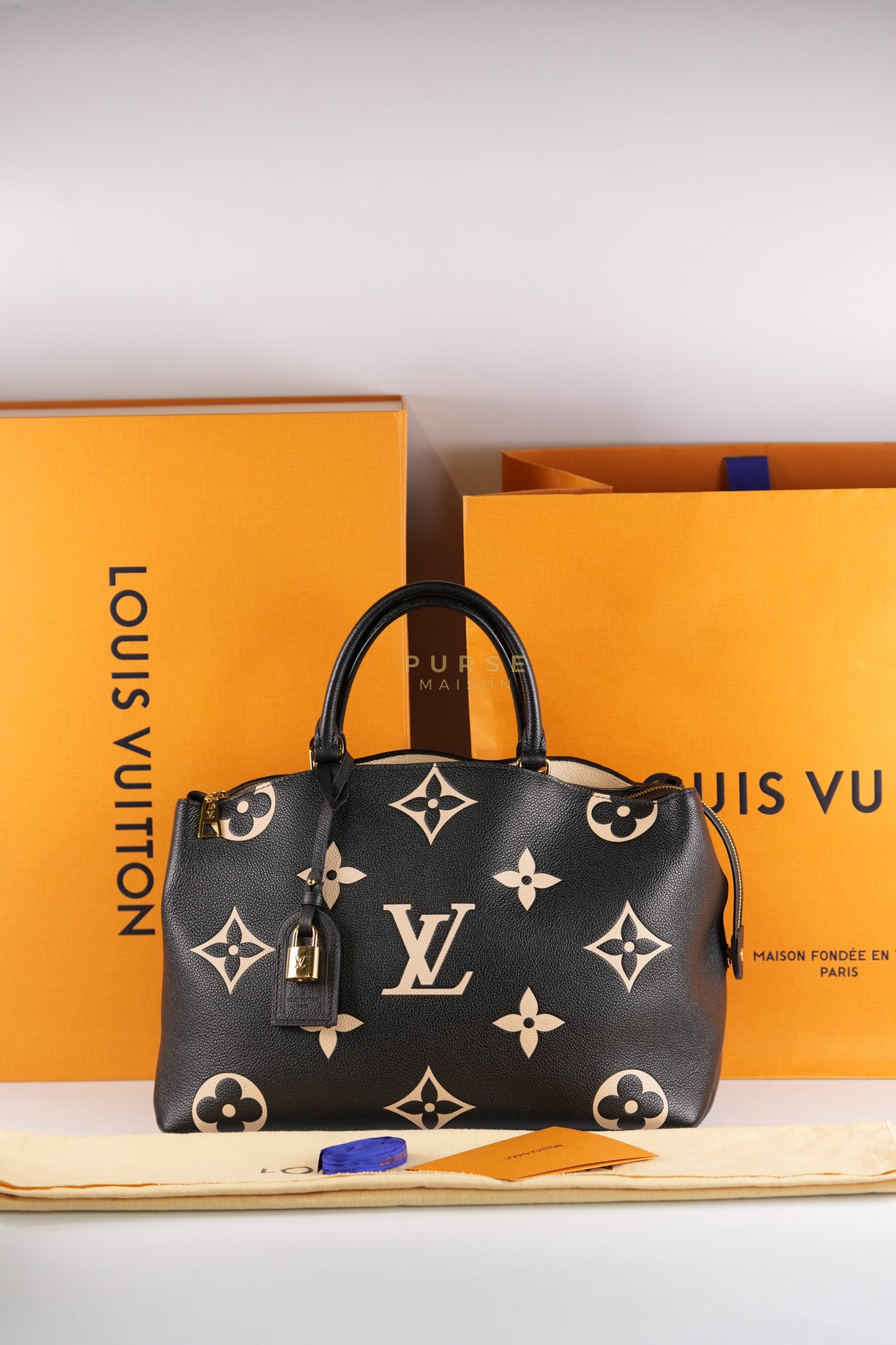 Grand Palais MM in Monogram Empreinte Leather Bicolor (Microchip) | Purse Maison Luxury Bags Shop