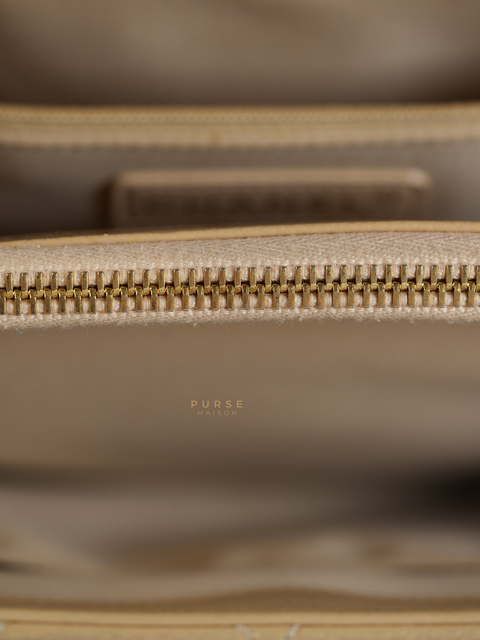 Grand Shopping Tote Bag (GST) in Beige Quilted Caviar Leather Gold Hardware Series 17 | Purse Maison Luxury Bags Shop