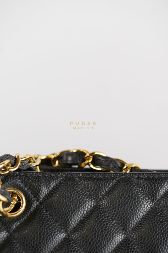 Grand Shopping Tote Bag (GST) in Black Caviar Leather & Gold Hardware Series 12 | Purse Maison Luxury Bags Shop