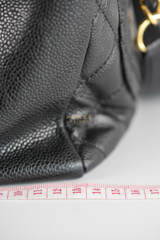 Grand Shopping Tote Bag (GST) in Black Caviar Leather & Gold Hardware Series 12 | Purse Maison Luxury Bags Shop