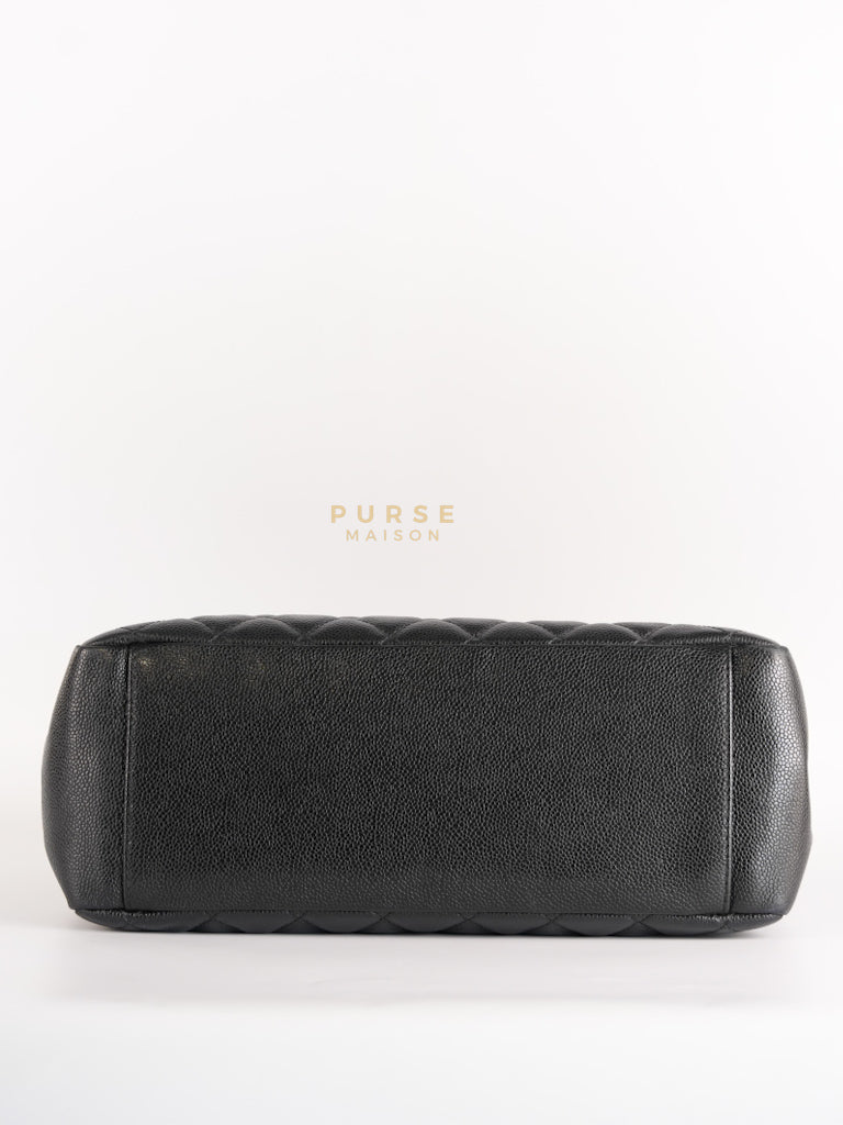 Grand Shopping Tote Bag (GST) in Black Caviar Leather & Gold Hardware Series 12 | Purse Maison Luxury Bags Shop