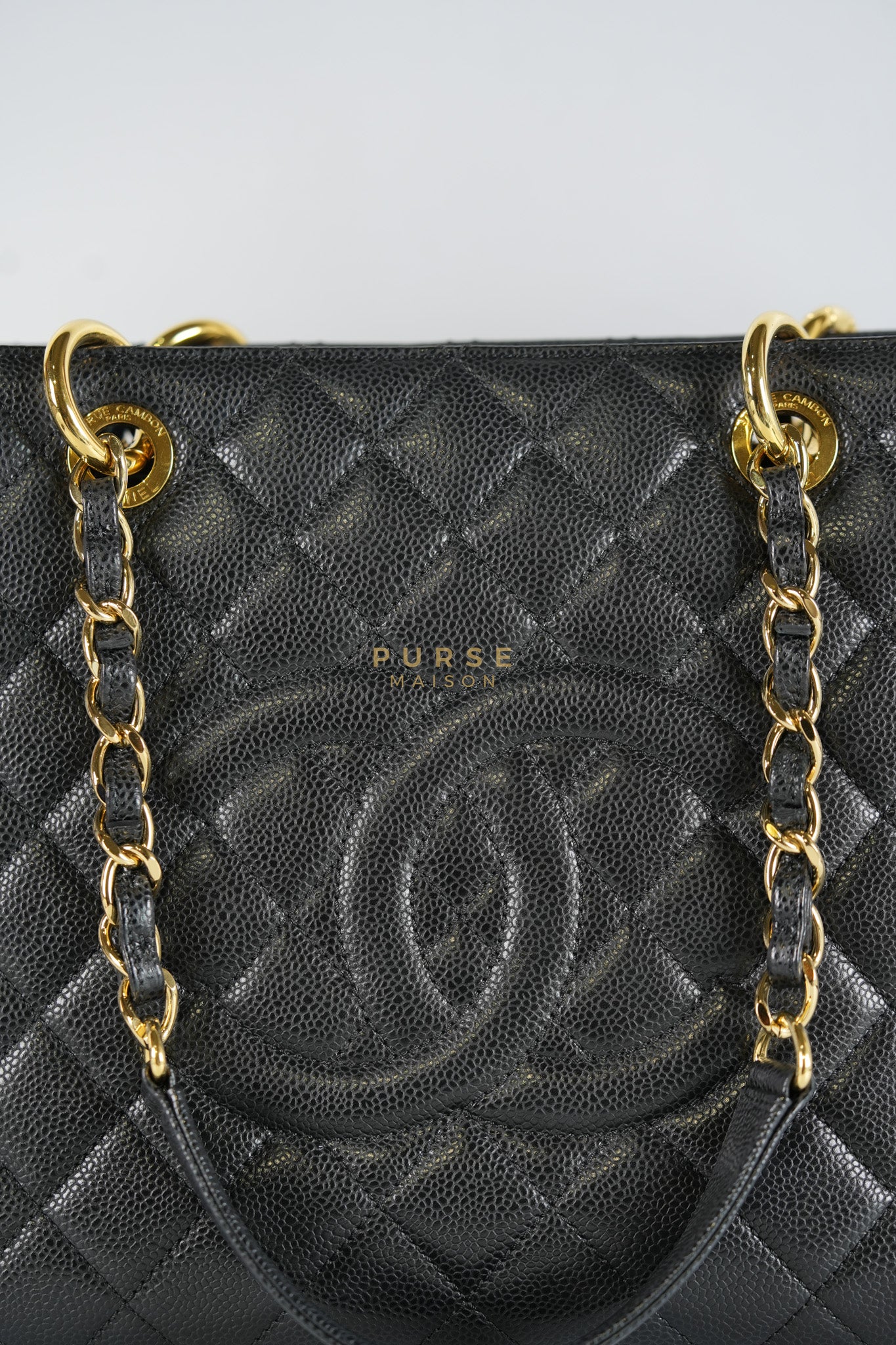 Grand Shopping Tote Bag (GST) in Black Caviar Leather & Gold Hardware Series 17 | Purse Maison Luxury Bags Shop