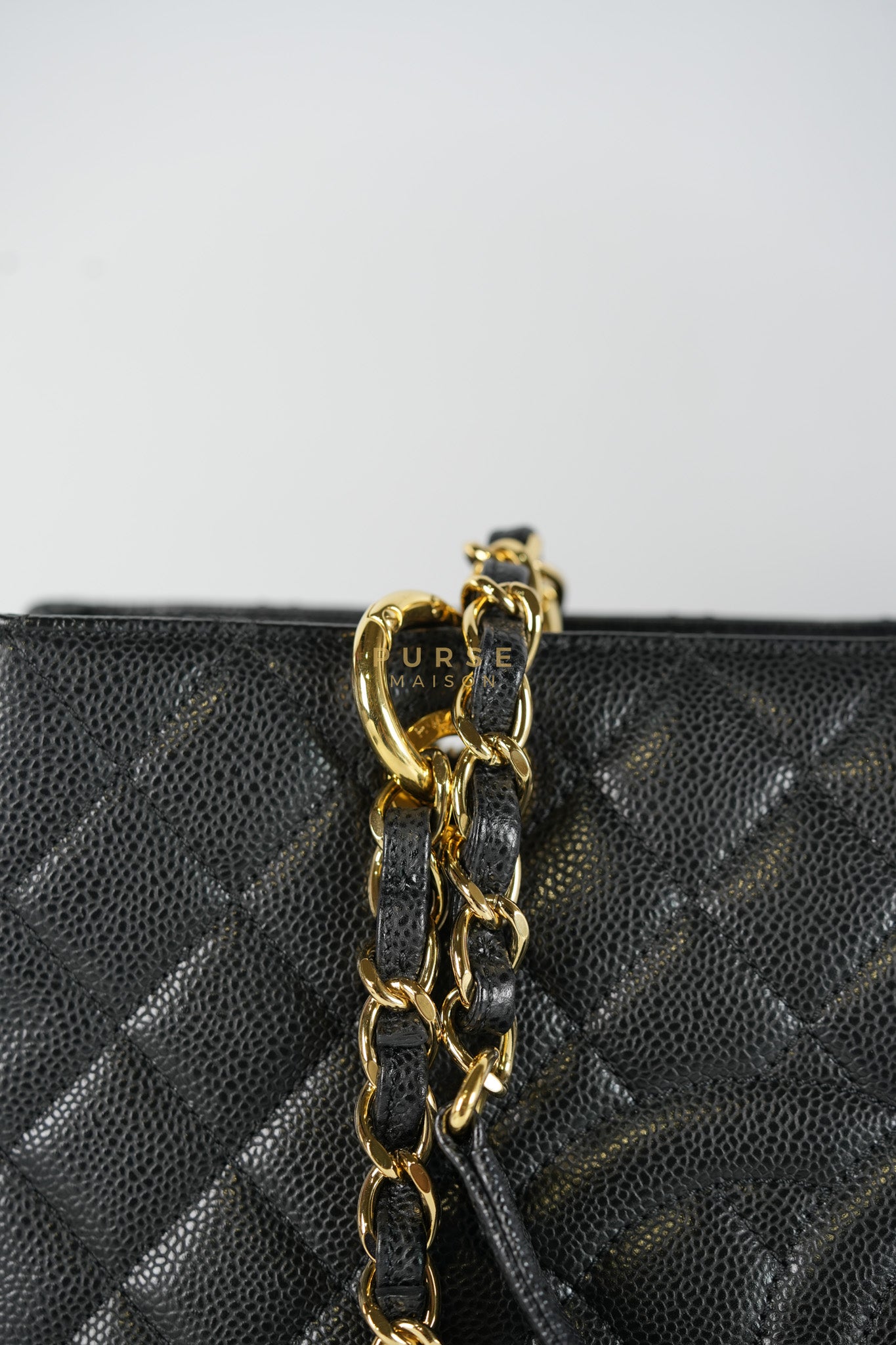 Grand Shopping Tote Bag (GST) in Black Caviar Leather & Gold Hardware Series 17 | Purse Maison Luxury Bags Shop