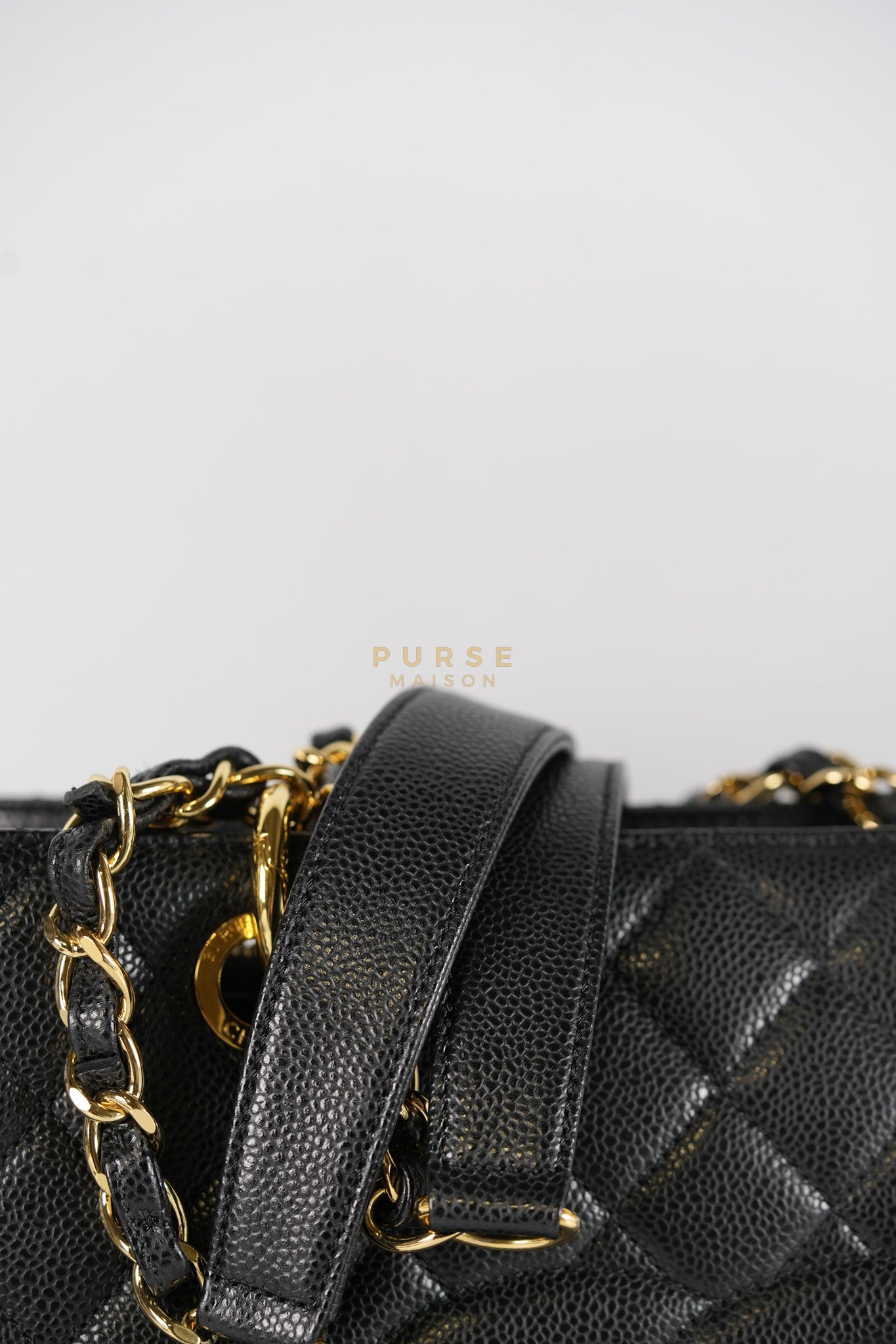 Grand Shopping Tote Bag (GST) in Black Caviar Leather & Gold Hardware Series 17 | Purse Maison Luxury Bags Shop