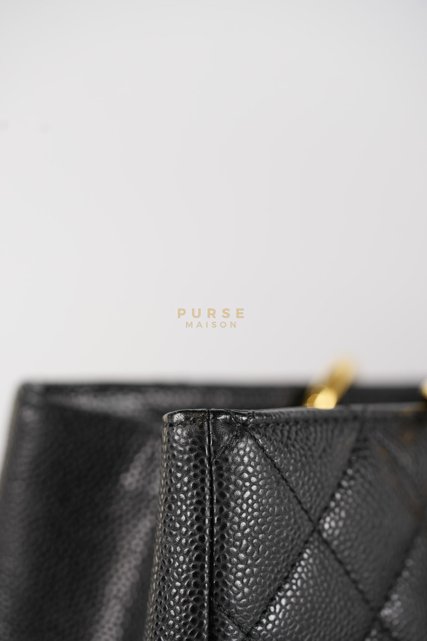 Grand Shopping Tote Bag (GST) in Black Caviar Leather & Gold Hardware Series 17 | Purse Maison Luxury Bags Shop