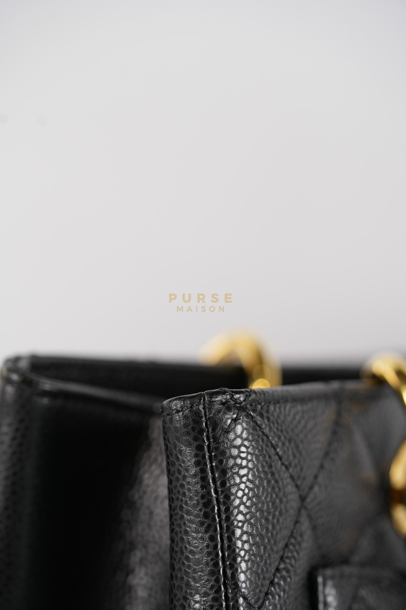 Grand Shopping Tote Bag (GST) in Black Caviar Leather & Gold Hardware Series 17 | Purse Maison Luxury Bags Shop