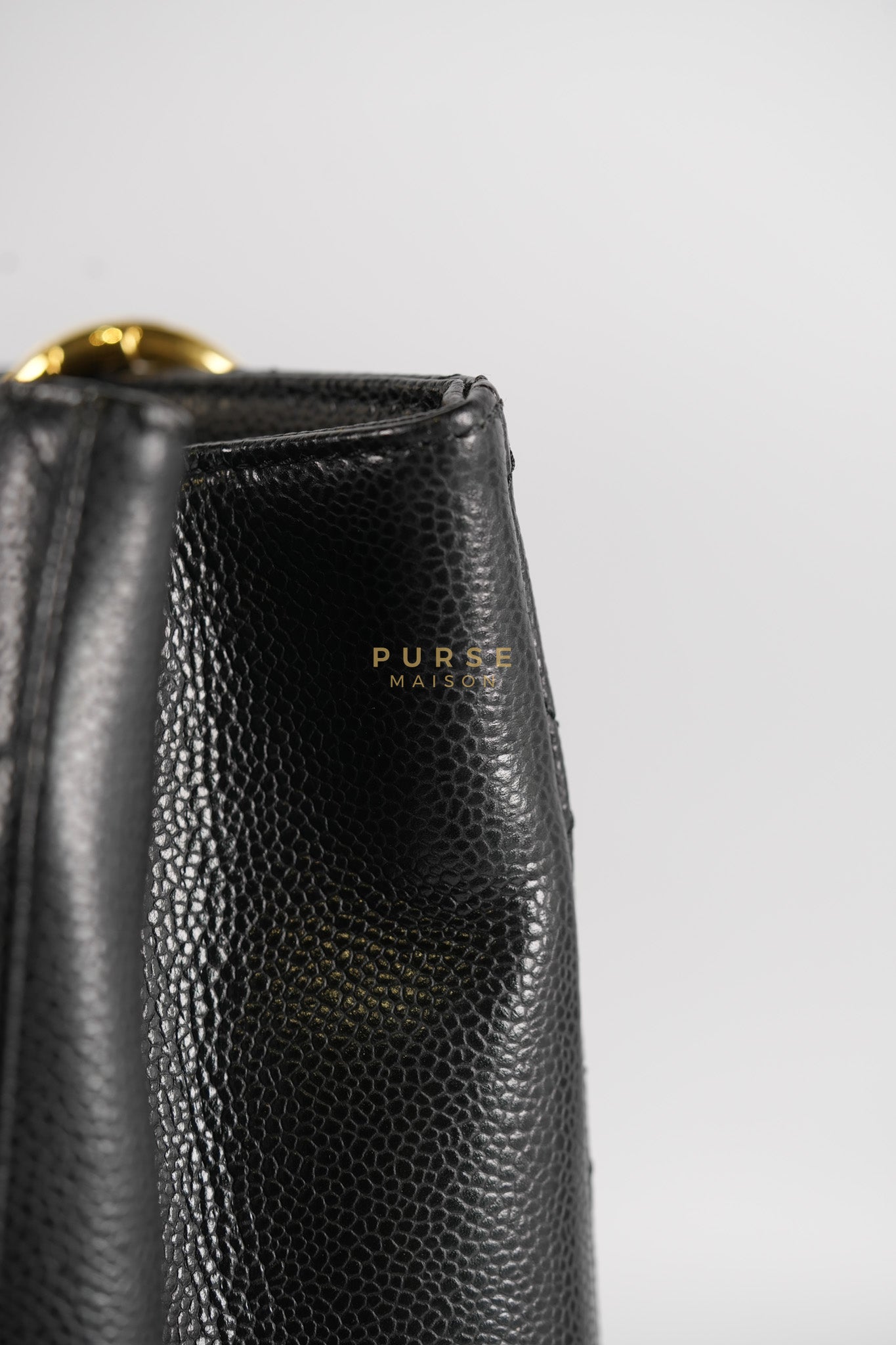 Grand Shopping Tote Bag (GST) in Black Caviar Leather & Gold Hardware Series 17 | Purse Maison Luxury Bags Shop