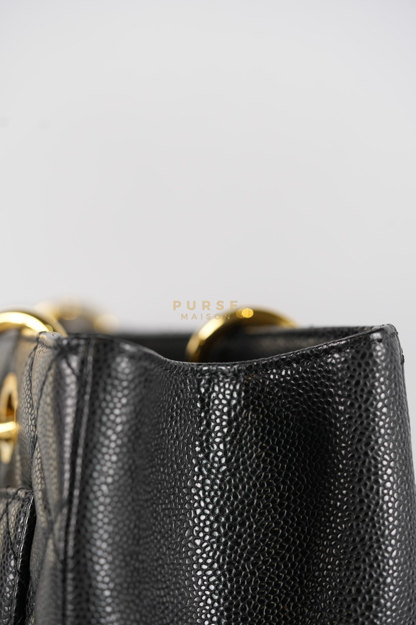 Grand Shopping Tote Bag (GST) in Black Caviar Leather & Gold Hardware Series 17 | Purse Maison Luxury Bags Shop