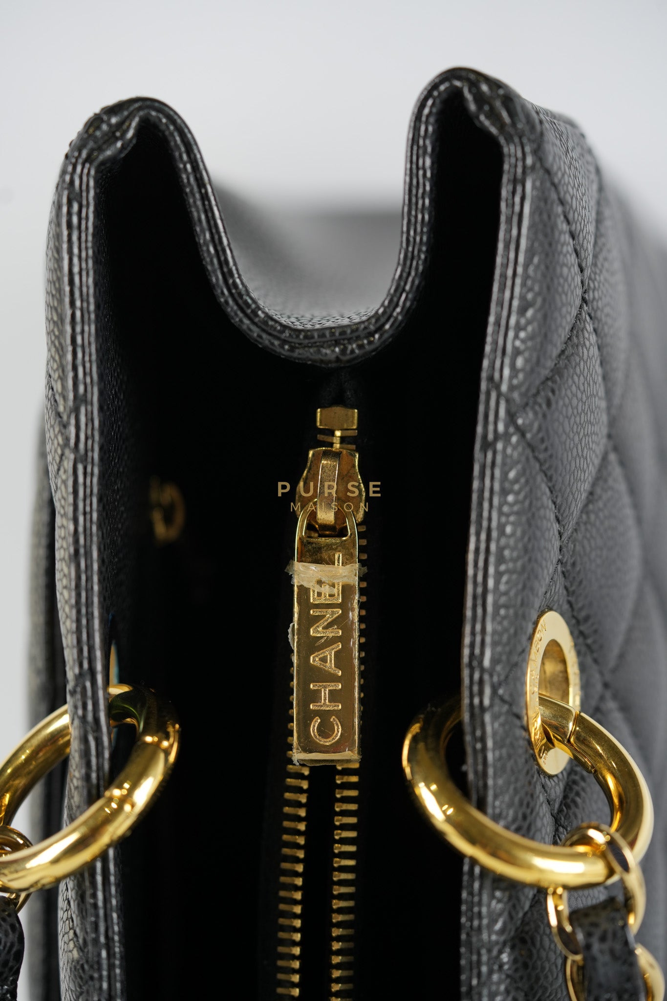Grand Shopping Tote Bag (GST) in Black Caviar Leather & Gold Hardware Series 17 | Purse Maison Luxury Bags Shop