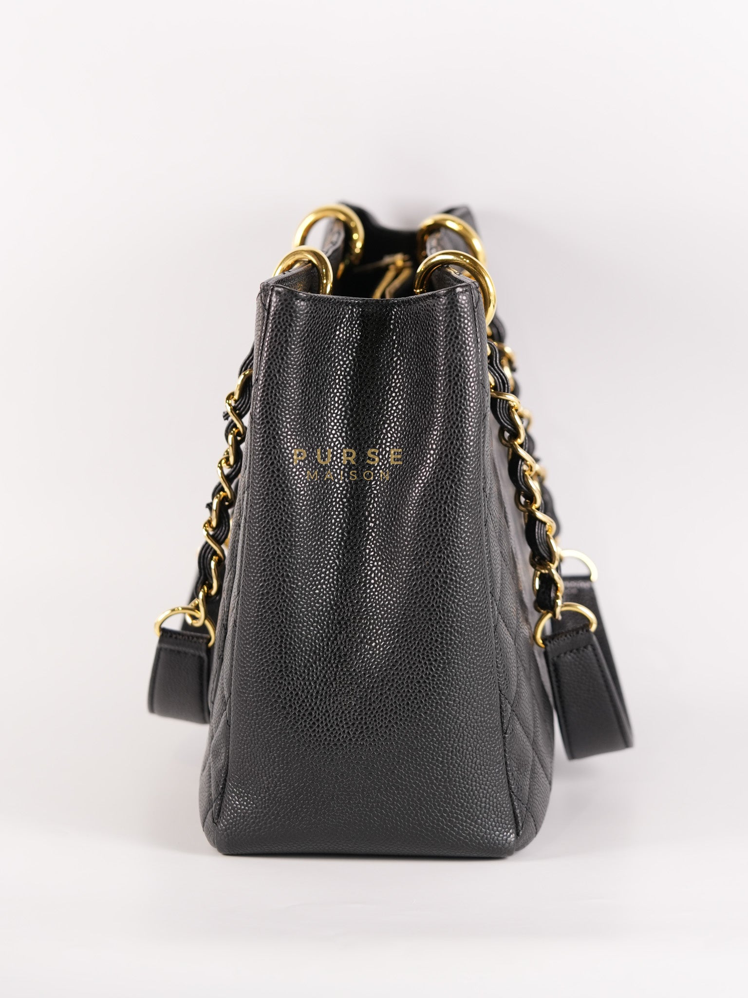 Grand Shopping Tote Bag (GST) in Black Caviar Leather & Gold Hardware Series 17 | Purse Maison Luxury Bags Shop