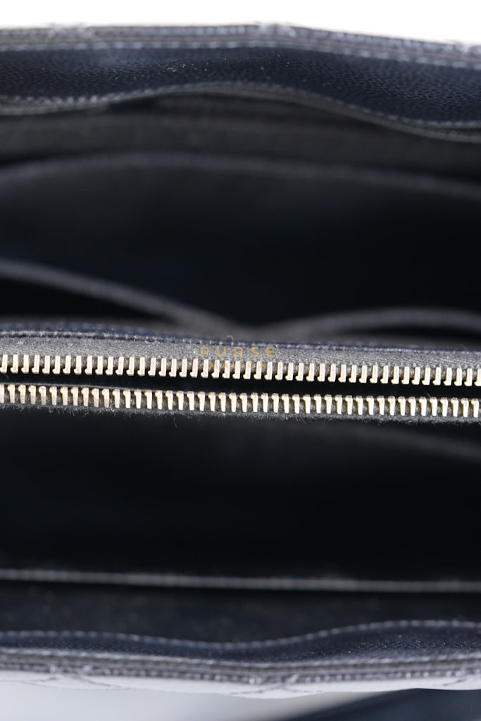 Grand Shopping Tote Bag (GST) in Black Quilted Caviar Leather & Gold Hardware Series 19 | Purse Maison Luxury Bags Shop