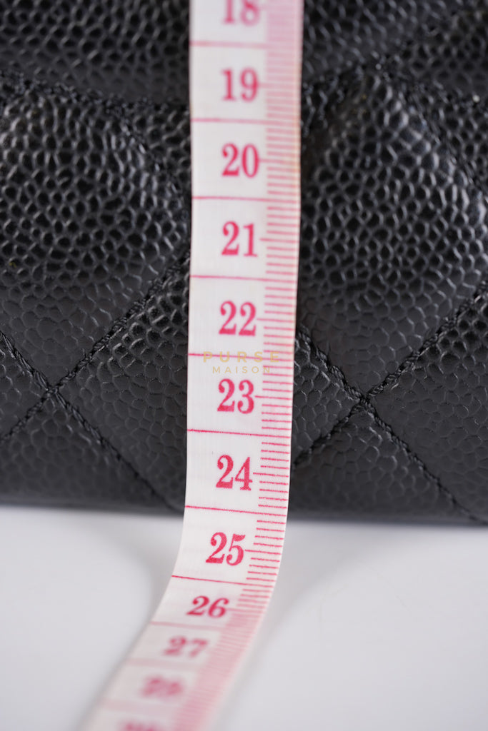 Grand Shopping Tote Bag (GST) in Black Quilted Caviar Leather & Gold Hardware Series 19 | Purse Maison Luxury Bags Shop