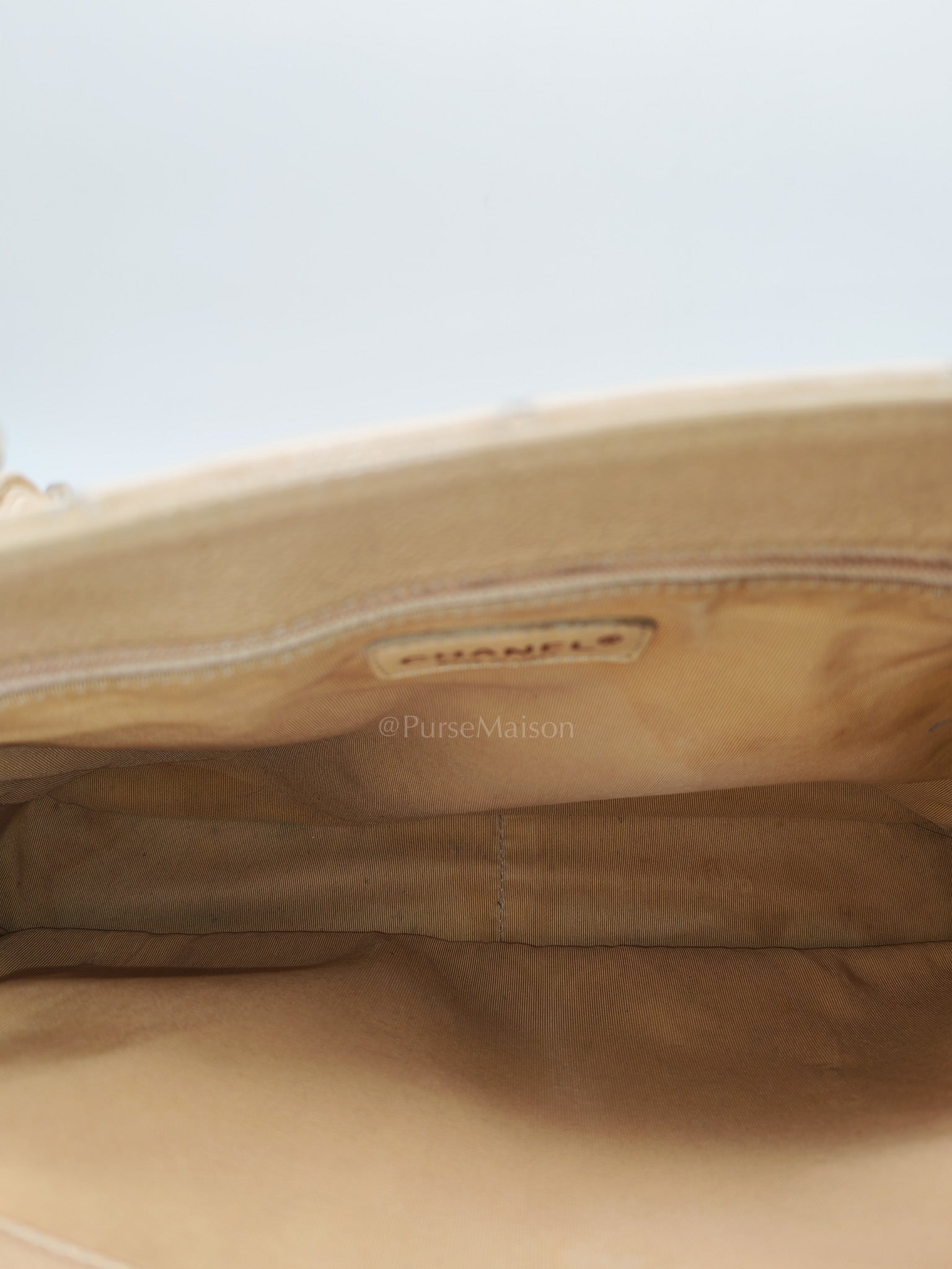 Grand Shopping Tote (GST) Beige Caviar Leather Gold Hardware Series 12 | Purse Maison Luxury Bags Shop